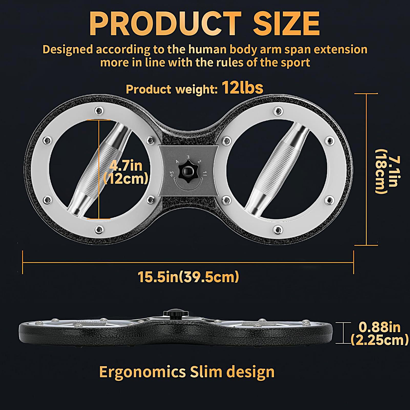 Trener siły ramion Regulowany Ściskacz Dłoni Wzmacniacz Chwytu | 5,4 Kg Trenażer Siły Chwytu Do Treningu Ramion Sprzęt do treningu siłowego Akcesoria do domowej siłowni Fitness mężczyźni