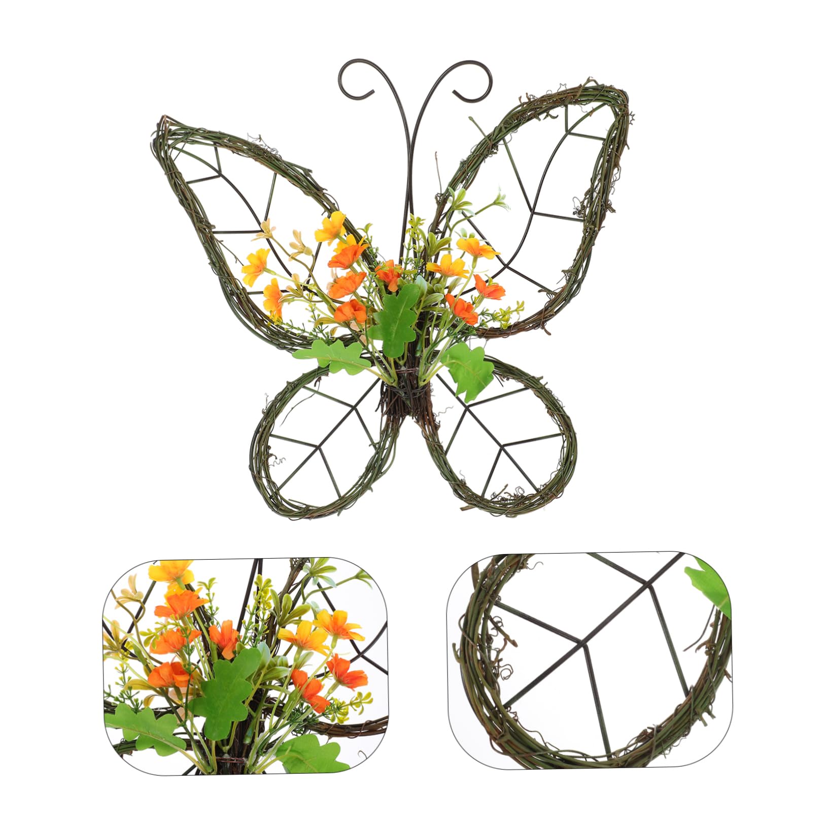 Ghirlanda Primaverile Forma Di Farfalla Fiori Artificiali Per Decorazione Di Porte e Finestre Decorazione Leggera e Versatile Per Ogni Occasione