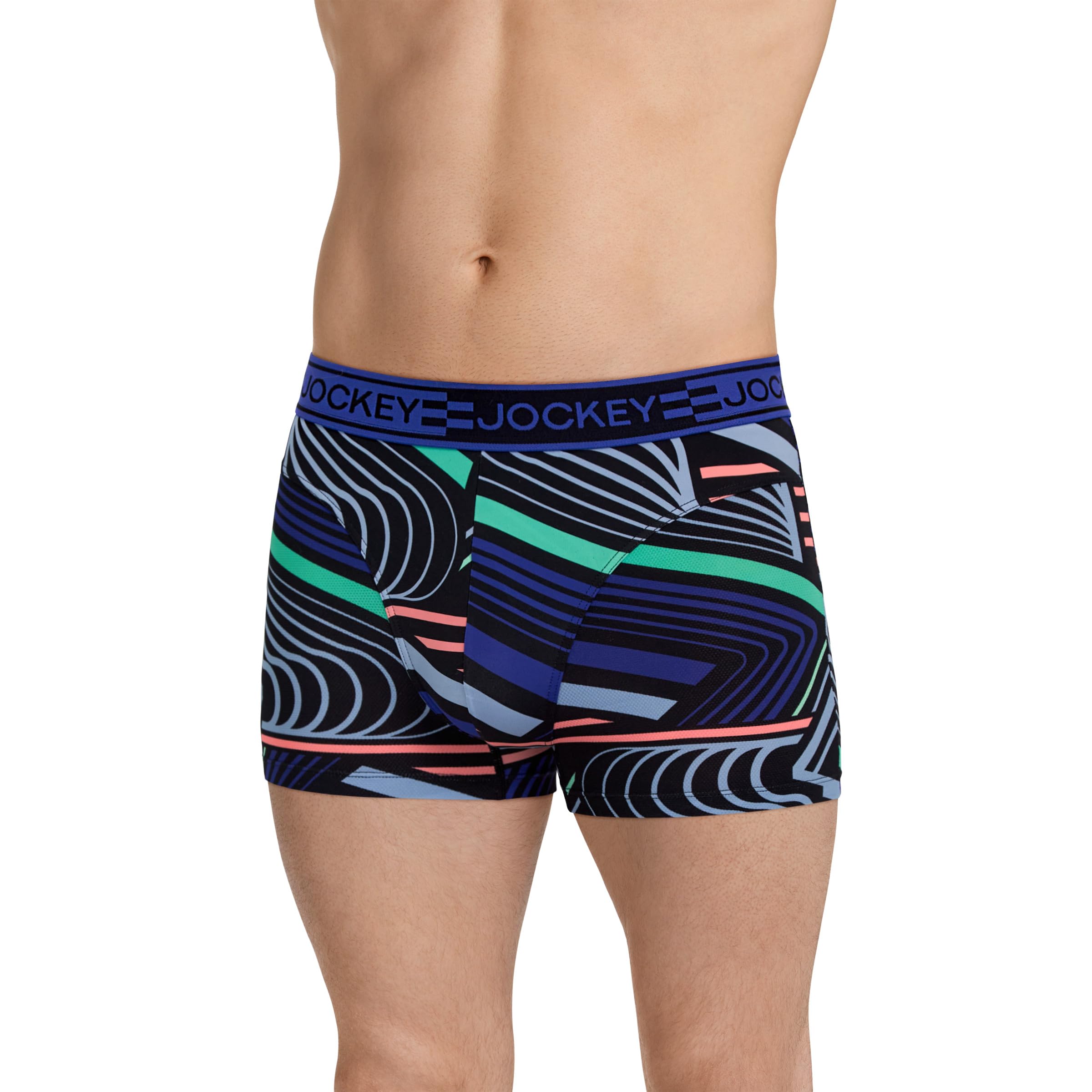 Jockey Sport Men's Underwear Cooling Mesh Performance 3" Trunk
