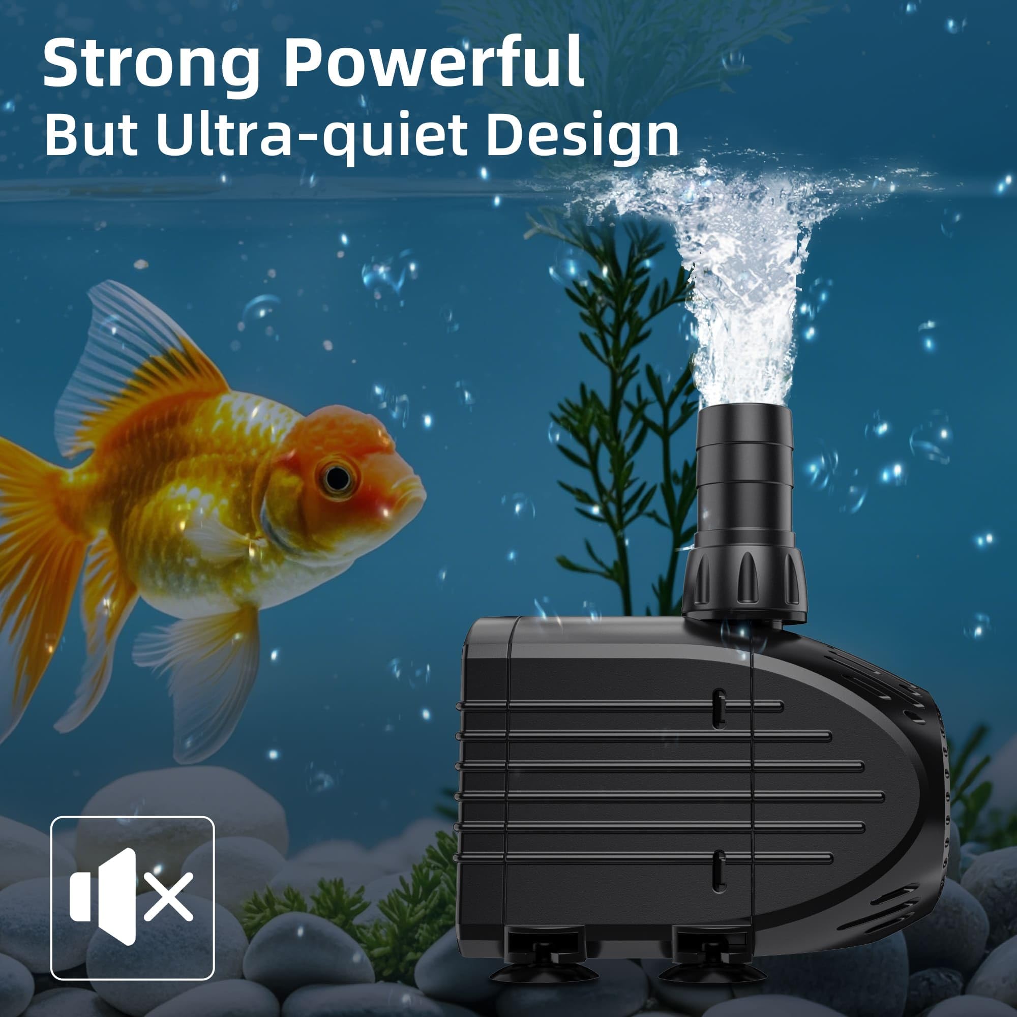 Biling Ultra-Quiet Submersible Pump for Aquarium 1520L/H - Image 2
