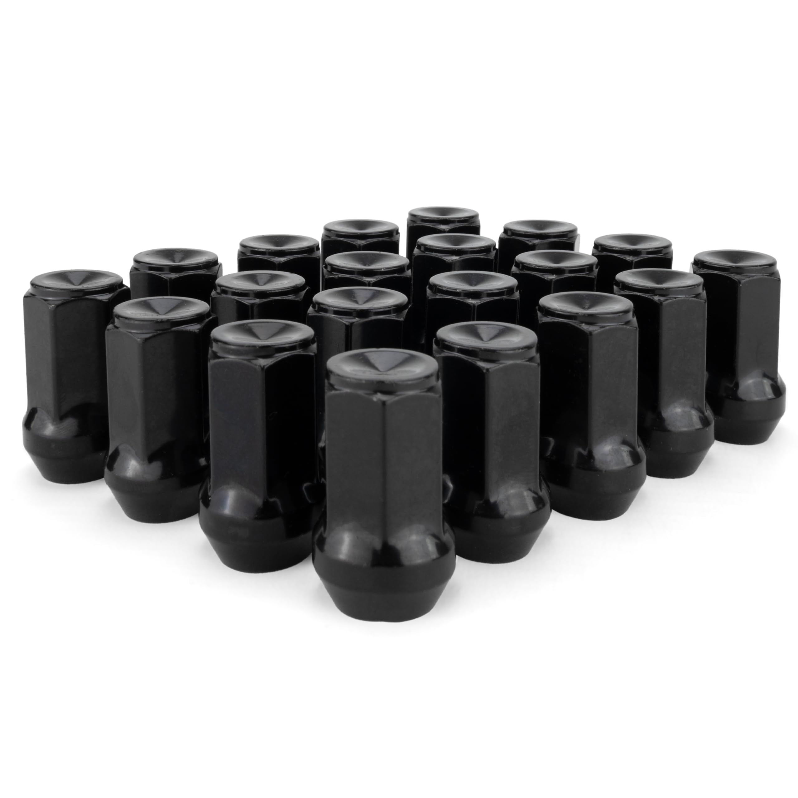 HASKYY 20 Nakrętki do Felg M14x1,5 41 mm Stożkowe 60° Klucz 19 mm Czarne - 5 Otworów, Pasują I kompatybilne z Dodge RAM do 2018