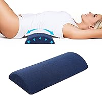 Vista 13 de Cozyhealth - 3.15 pulgadas de alto x 23.6 pulgadas de largo - Almohada lumbar suave para dormir, cojín de apoyo lumbar de espuma viscoelástica