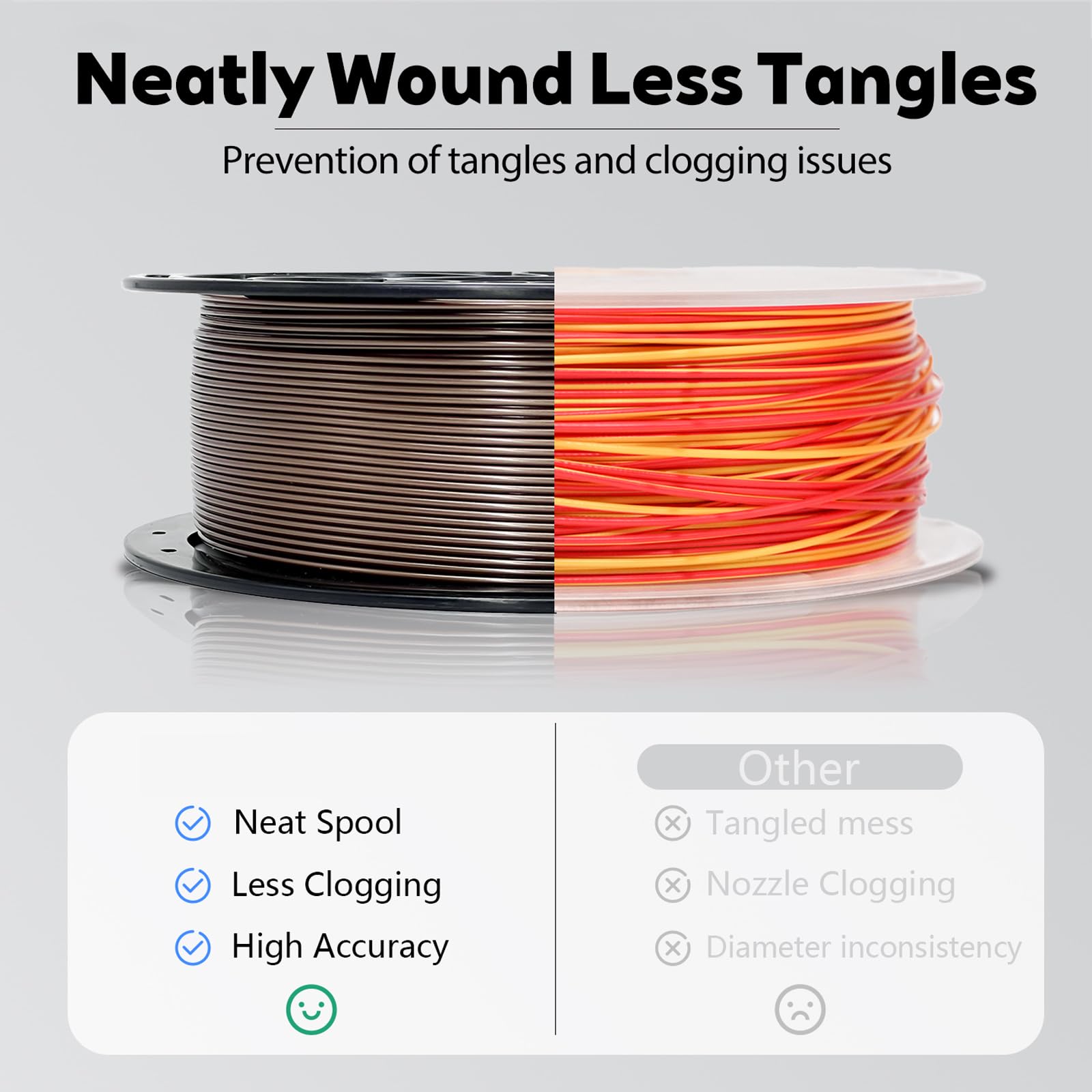 Filament jedwabny, jedwabny materiał do druku 3D, 1 kg (2,2 funta) błyszcząca szpula, bez zapychania, żywe kolory i metaliczna tekstura, do drukowania żywych i ekskluzywnych obiektów