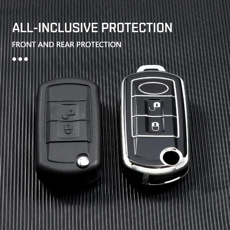 Coque clé Range Rover Sport anti-choc en TPU blanc doré pour éviter les rayures de clés