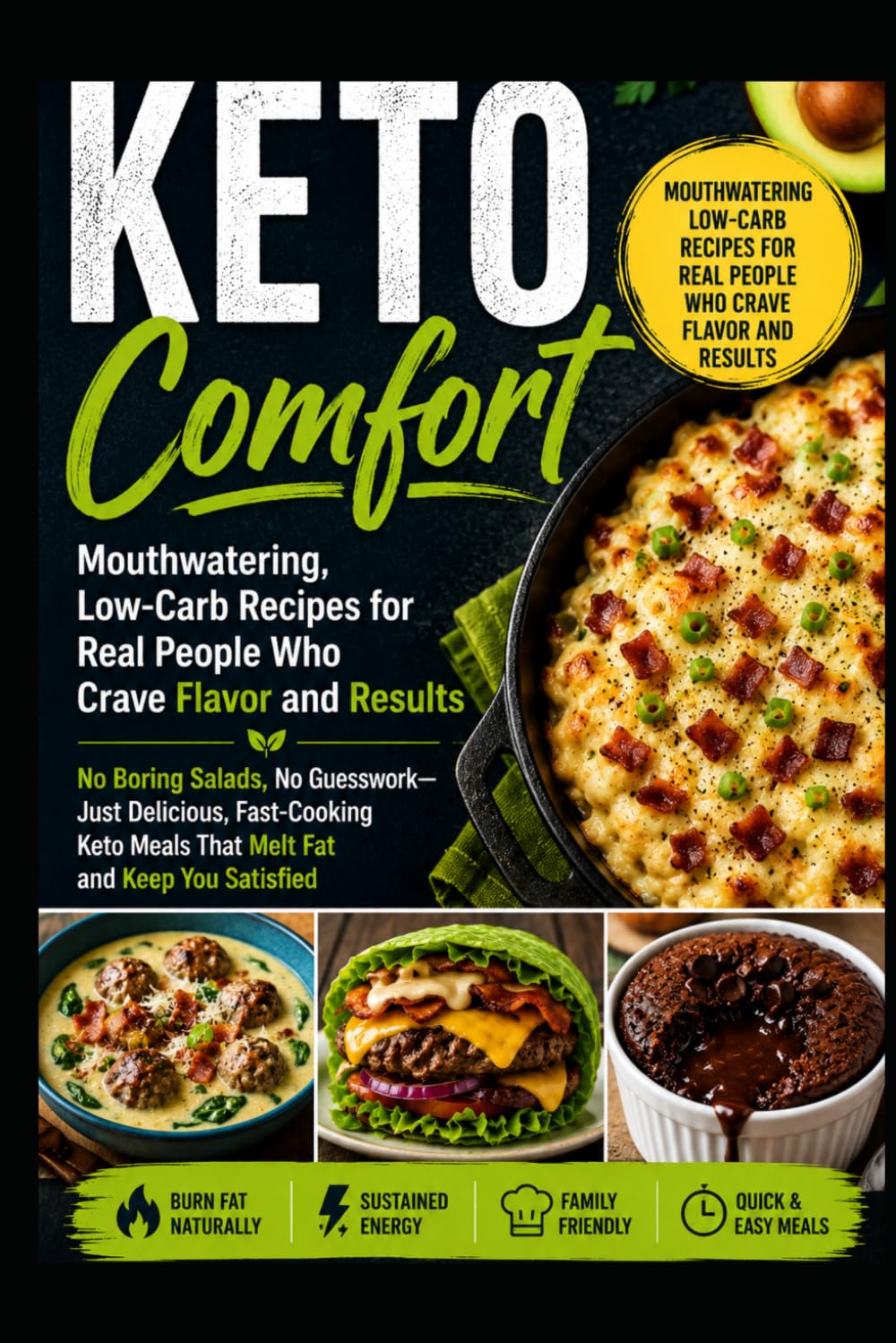 Keto Comfort: 100+ Mouthwatering, Low-Carb Recipes for Real People Who Crave Flavor and Results: No Boring Salads, No Guesswork—Just Delicious, ... Meals That Melt Fat and Keep You Satisfied