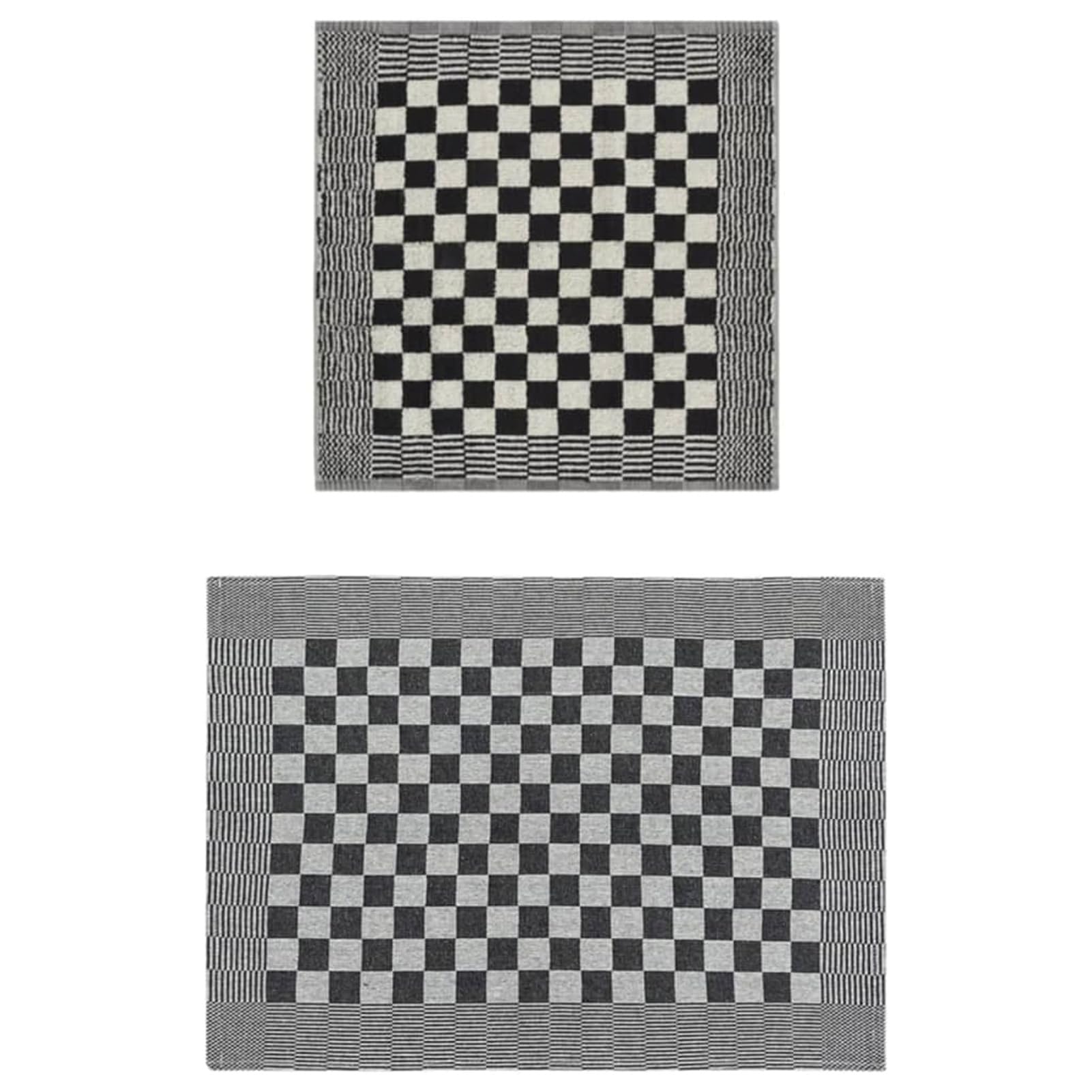 Homgoday Set Strofinacci 20 pz in Cotone Nero e Bianco, Decor da Mobili da Interni per Soggiorno Ufficio Camera da Letto