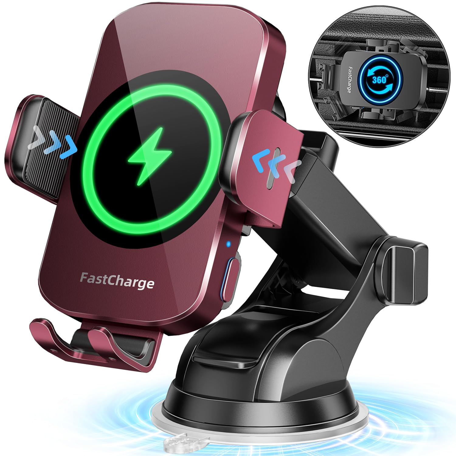 Wireless Car Charger, Surper Fast Charging Phone Holder BothLin 3 in 1 Phone Mount Auto Clamping Car Accessories Compatible with iPhone 14 13 12 11 Xs XR / S23 Ultra S22 S21 S20/S10+ S9+ Note 9