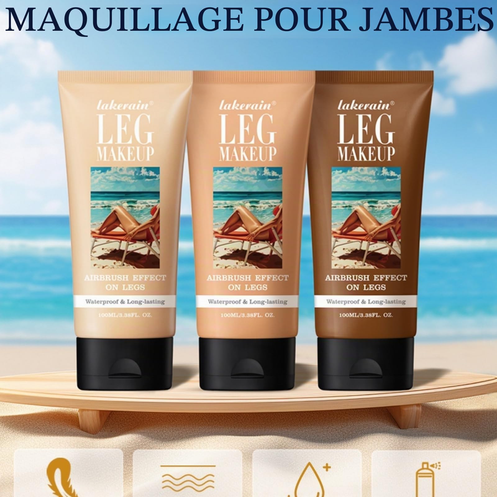 MIRACLEDE PARIS Body Perfector,Correcteur Corps Entier Etanche,Anti-Transfert,Camoufle Veines,Cicatrices et Tatouages,Texture Légère pour Peau Naturelle
