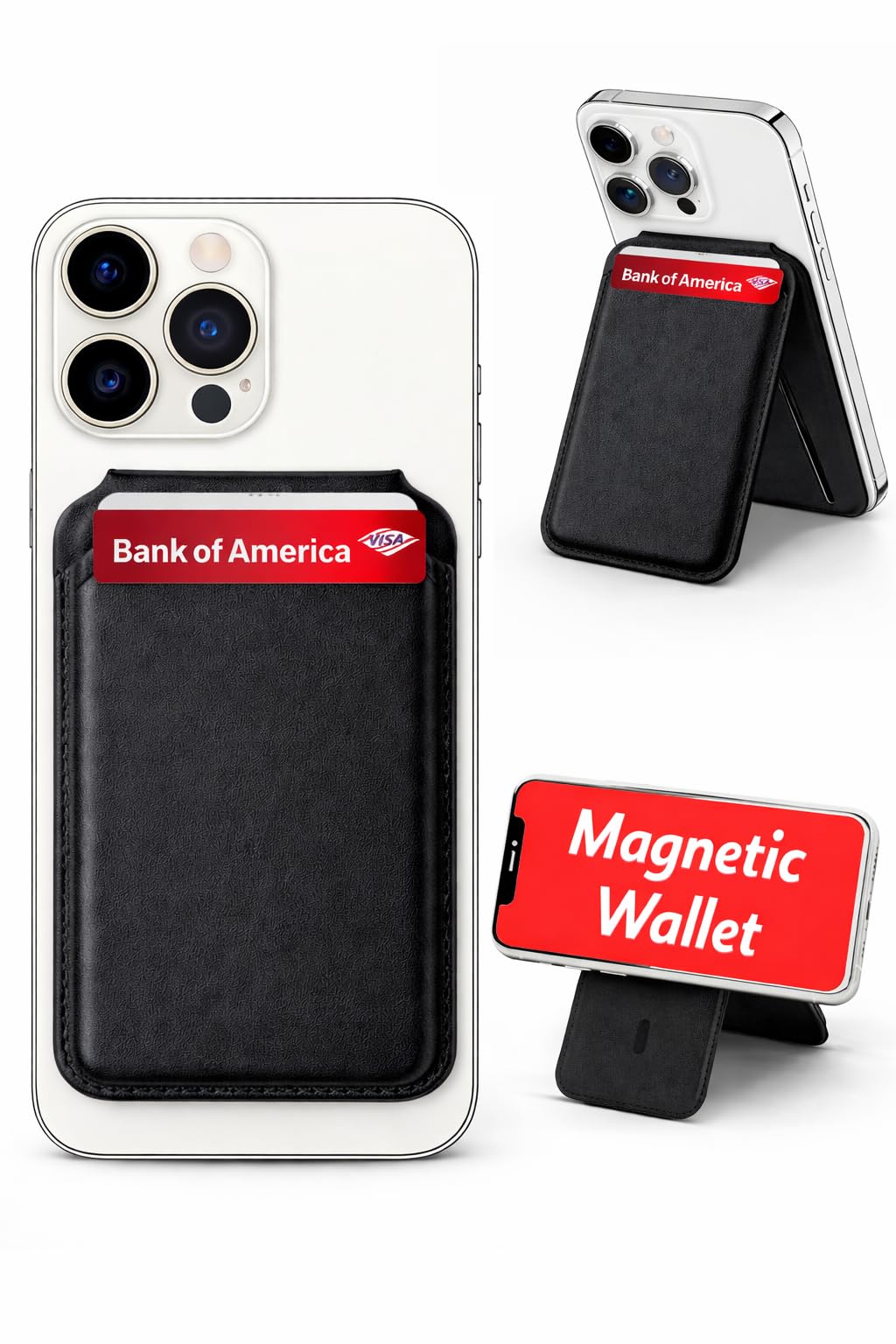 BIX for magsafe wallet men - magnetic wallet for iphone - magnetic phones wallets - iphone wallets magsafe - compatible with mag safe stand - for