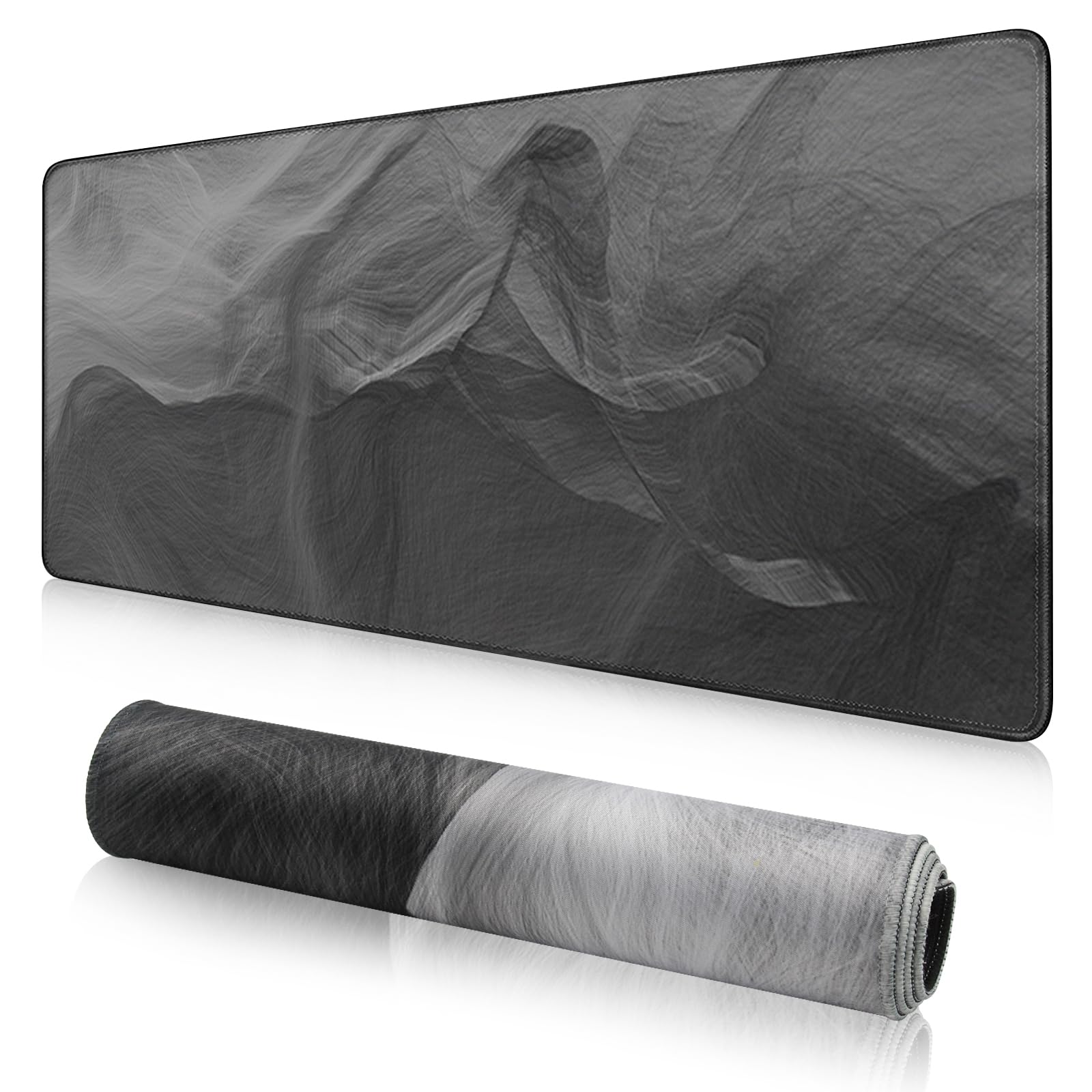 Golivn Large Mouse Pad Extended Gaming Mouse Pad Non-Slip Rubber Base Mouse pad Office Desk Mat Desk Pad Smooth Cloth Surface Keyboard Mouse Pads for Computers (800 * 300 * 3mm）