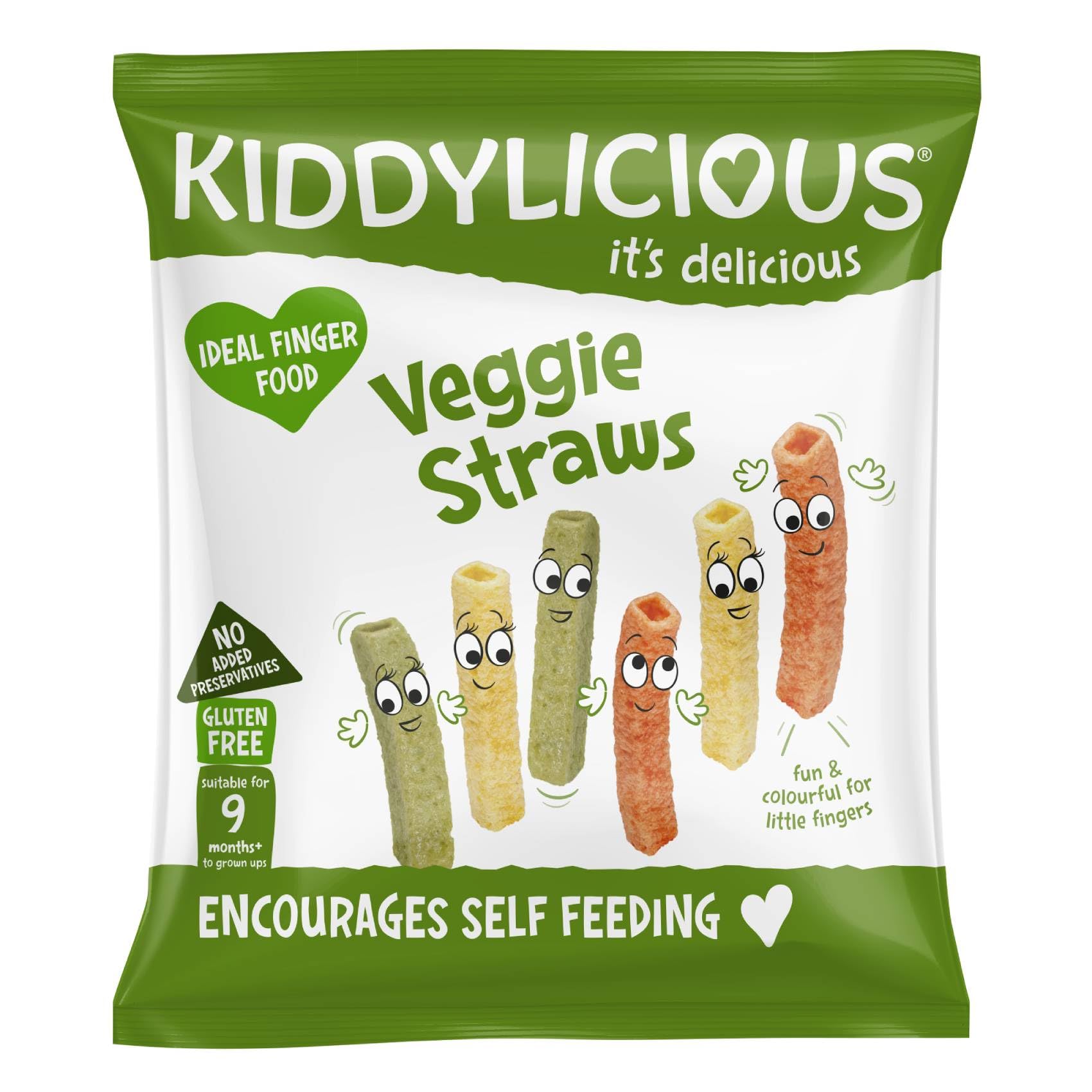 Kiddylicious Veggie Straws - Delicious Finger Food Kids Snack - Suitable For 9 plus Months-12gms