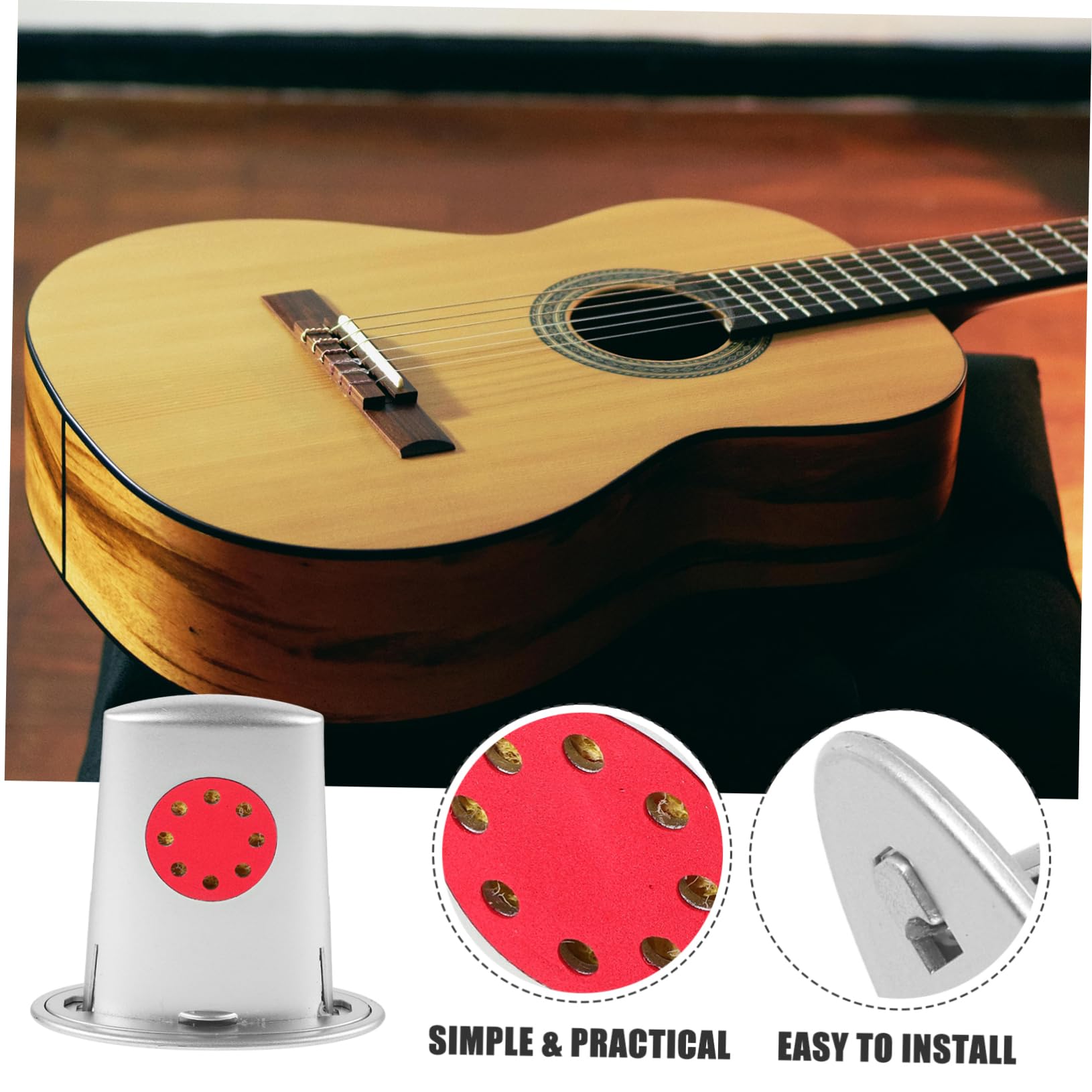 SHOWERORO Small Instrument Humidifier Guitar Humidifier for Soundhole Acoustic Moisturizer Extend Life of Guitars