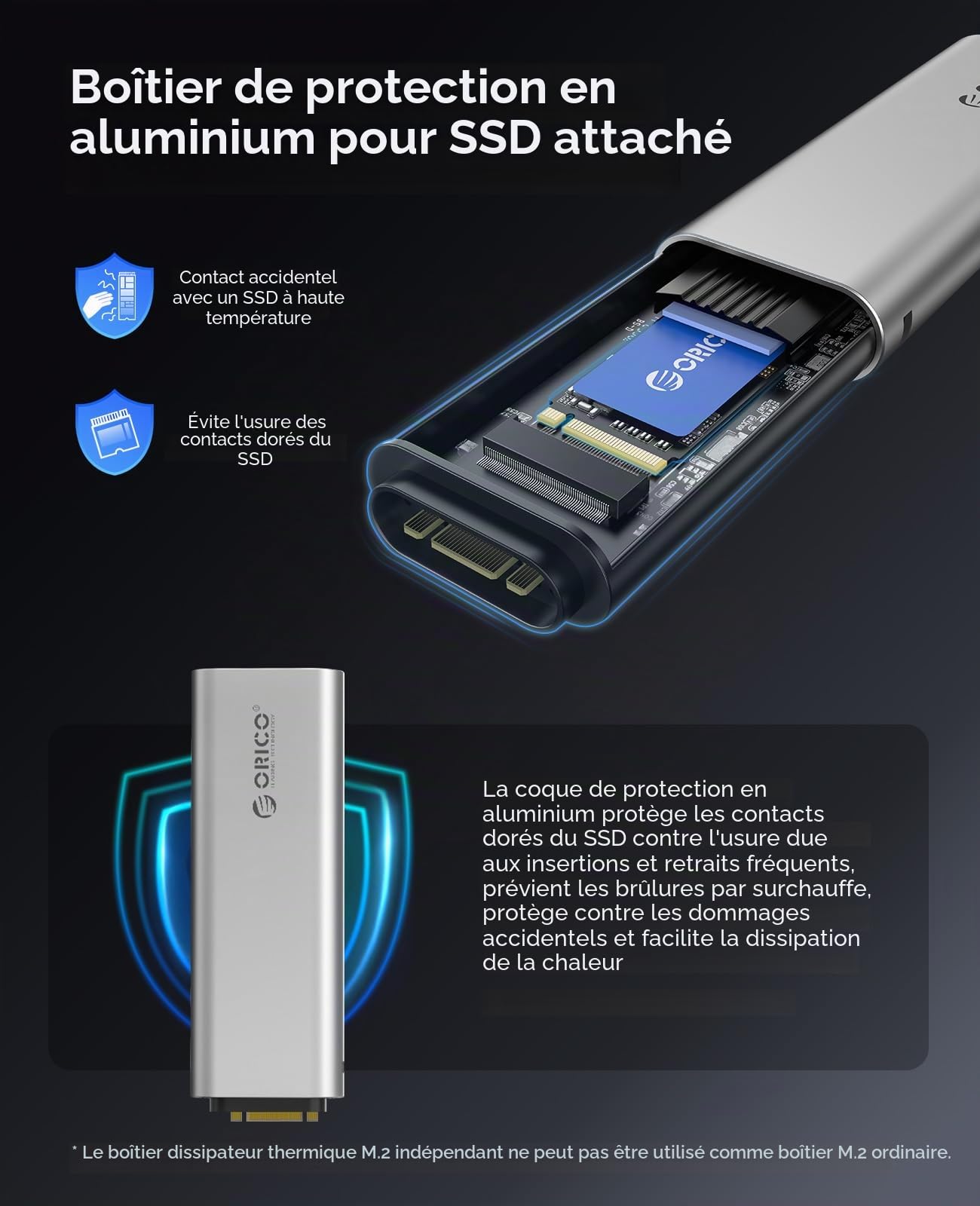 ORICO 10Gbps Station d'accueil pour Disque Dur SATA 2,5"/3,5" Pouces et M.2 NVMe SSD avec clonage Hors Ligne, avec Boîtier à Dissipateur Thermique en Aluminium (IT28E-C)