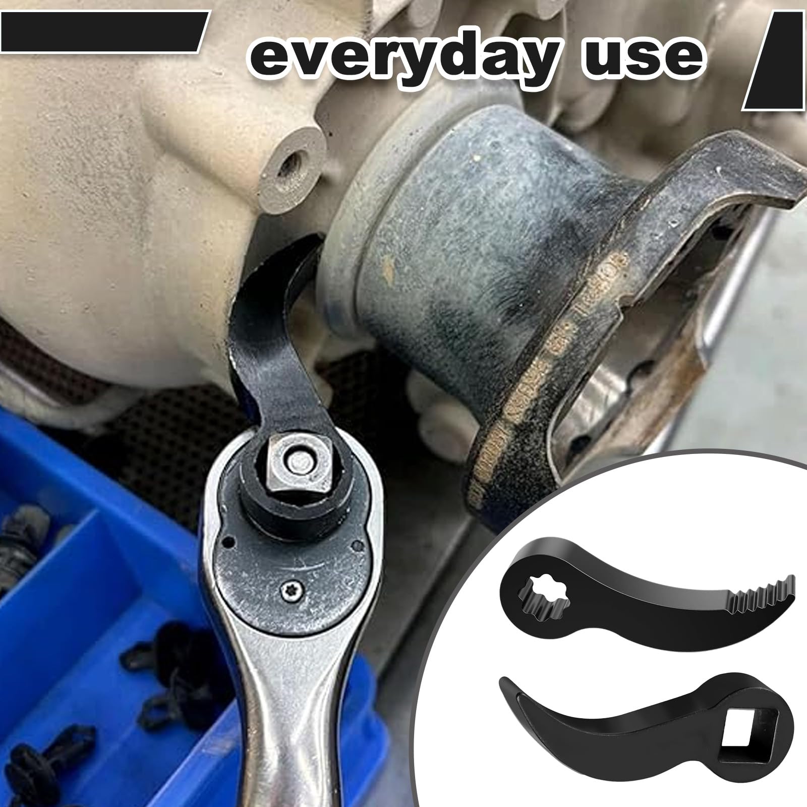 2 Pezzi Piede di Porco Wrench Adapter 1/2 Pollice - Resistente alla Ruggine Multifunzionale per Riparazioni Auto e Macchine