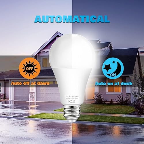 Miniatura 2 de Bombillas para exteriores del atardecer al amanecer equivalentes a 100 vatios, bombilla con sensor de encendidoapagado automático de 11 W, luz