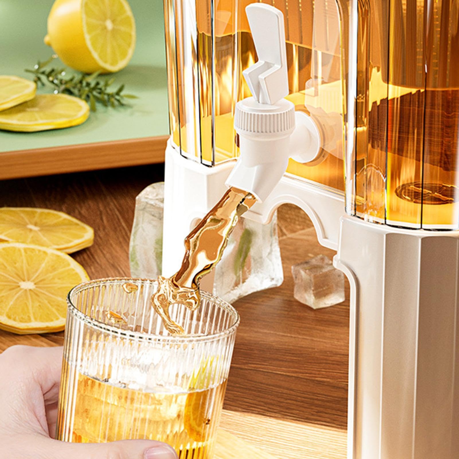 Amazon | 冷水筒 冷蔵庫ポット 冷水ポット 蛇口付き フルーツ ジュース
