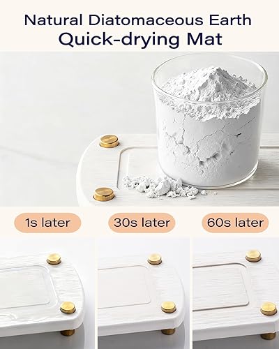 Miniatura 5 de Getstar Juego de dispensador de jabón para manos y platos con bandeja de secado instantáneo y cepillo para platos, dispensador de jabón de cerámica