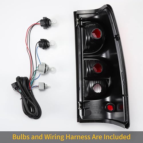 Miniatura 6 de Tektend Luces traseras compatibles con Chevy Silverado 1500 2500 3500 montaje de luces traseras de repuesto estilo de fábrica, lado del pasajero