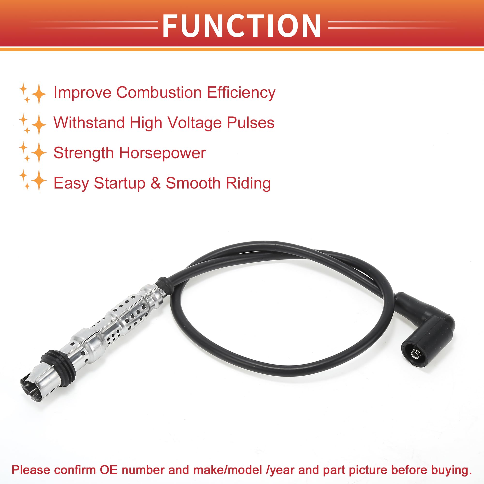 QUARKZMAN Cable De Bujía De Bobina De Encendido De Automóvil Arnés De Cable De Bobina De Encendido Apto Para VW Polo Classic 60 1.4 (1995-2006) 44Kw No. 030905430Q - Paquete De 4