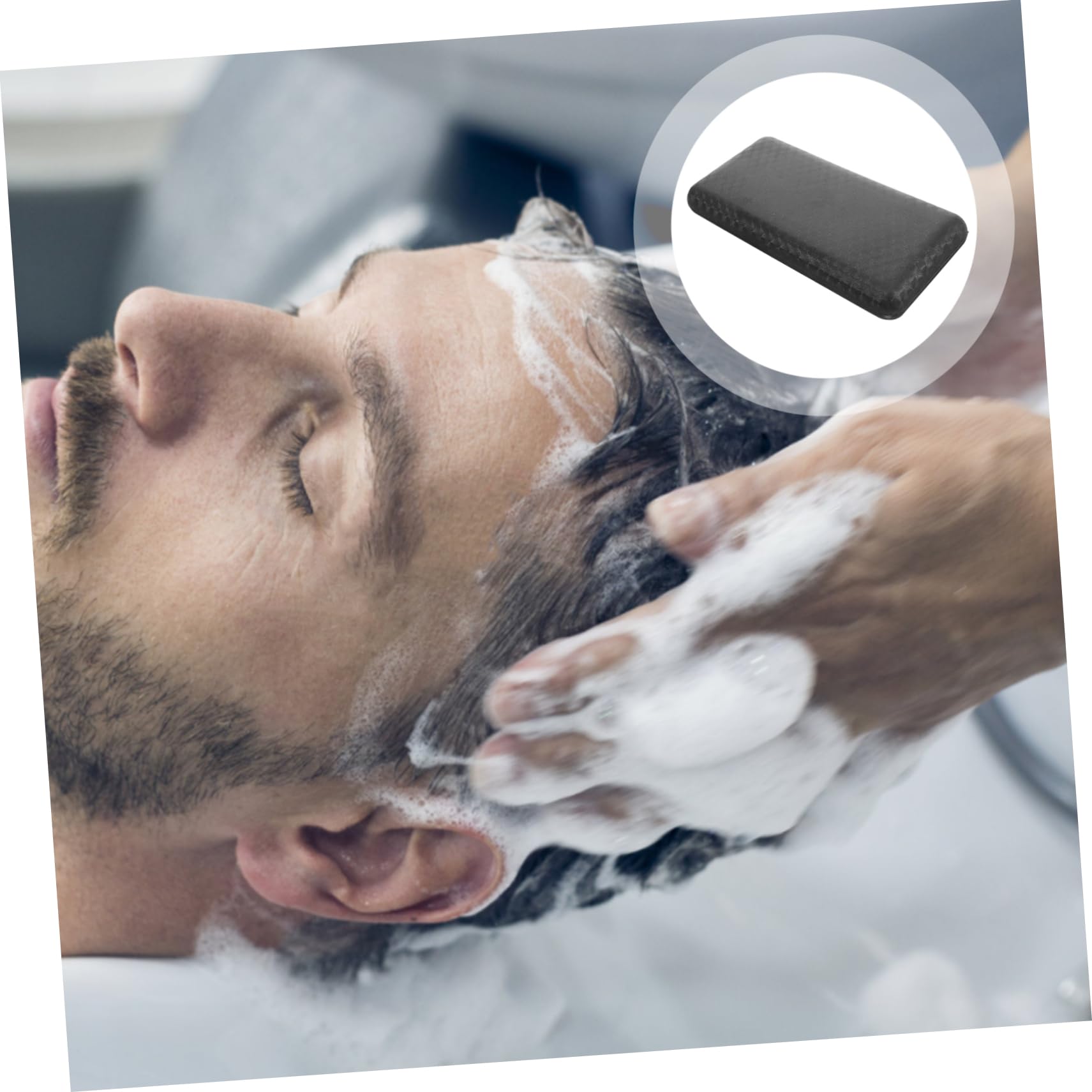 Cojín Reposacabezas para Lavabo Champú Almohada Cervical para Bañera Soporte Seguro para Lavar El Cabello Casa