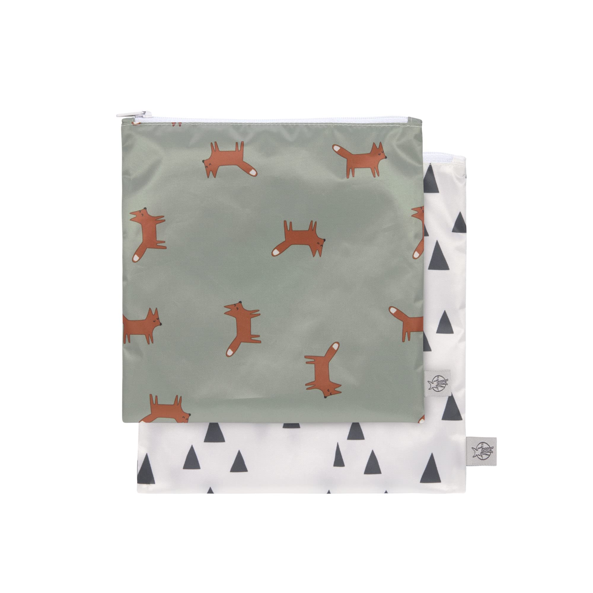 LÄSSIG Wiederverwendbarer Aufbewahrungs-Beutel Snack Tasche 2 Stück/Snack Bag Little Forest Fox