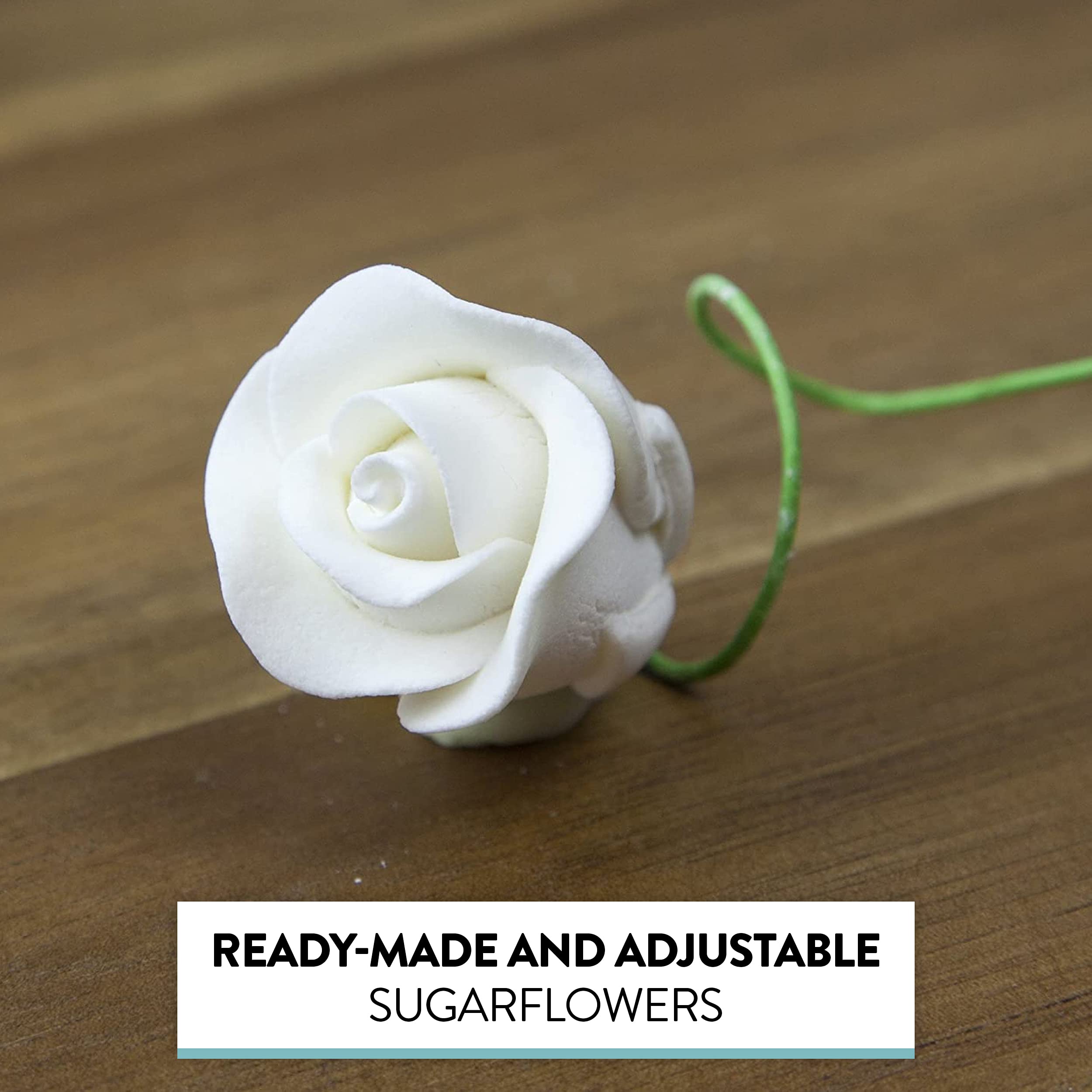 Amazon.com: Sugar Roses (35 Count, Small 1 Inch) – Wired Gum Paste