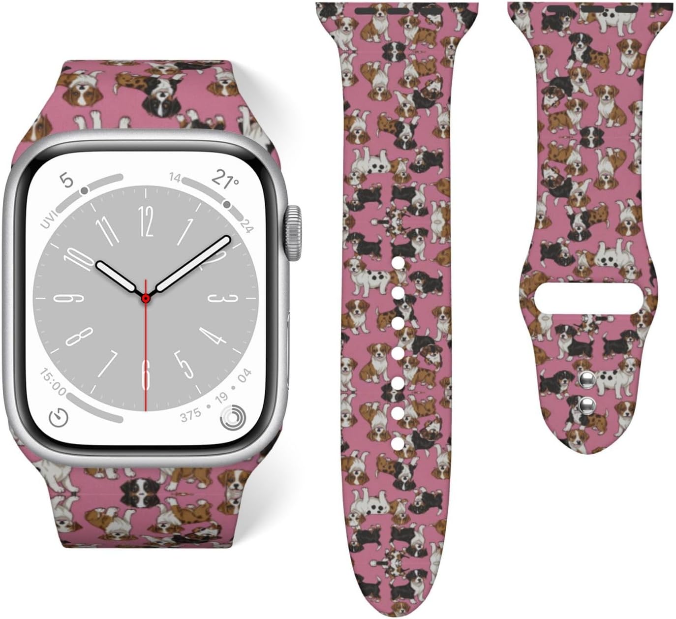 Women Mens Watch Band 38mm 40mm, 42mm 44mm, Adjustable Comfortable Silicone Watch Bands Wristbands Strap Replacement Compatible with Apple Watch Series Business & Leisure