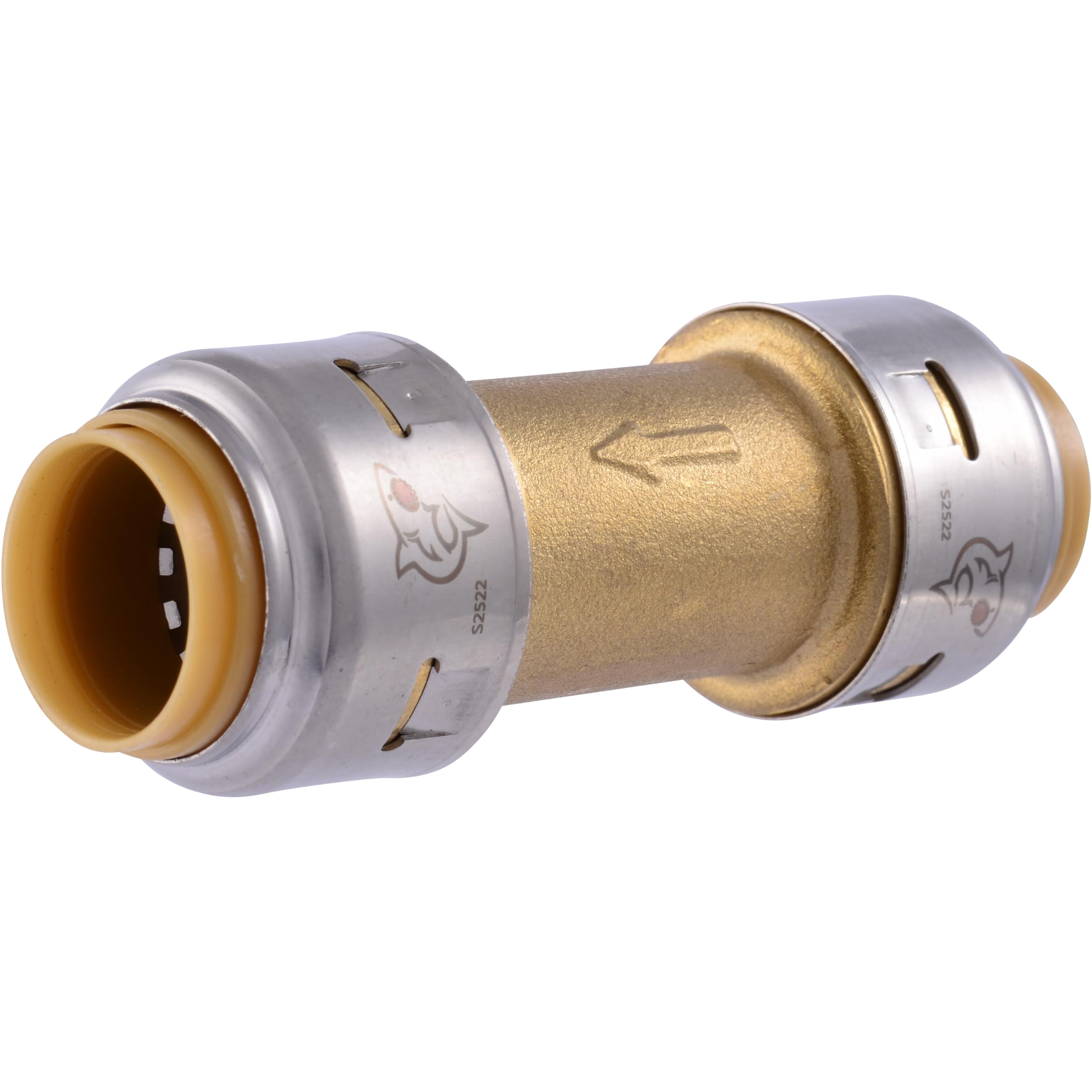 Sharkbite Max Brass Check Valve, 1/2 Inch, UR2008A, PEX, Copper, CPVC, PE-RT, HDPE, Lead-Free