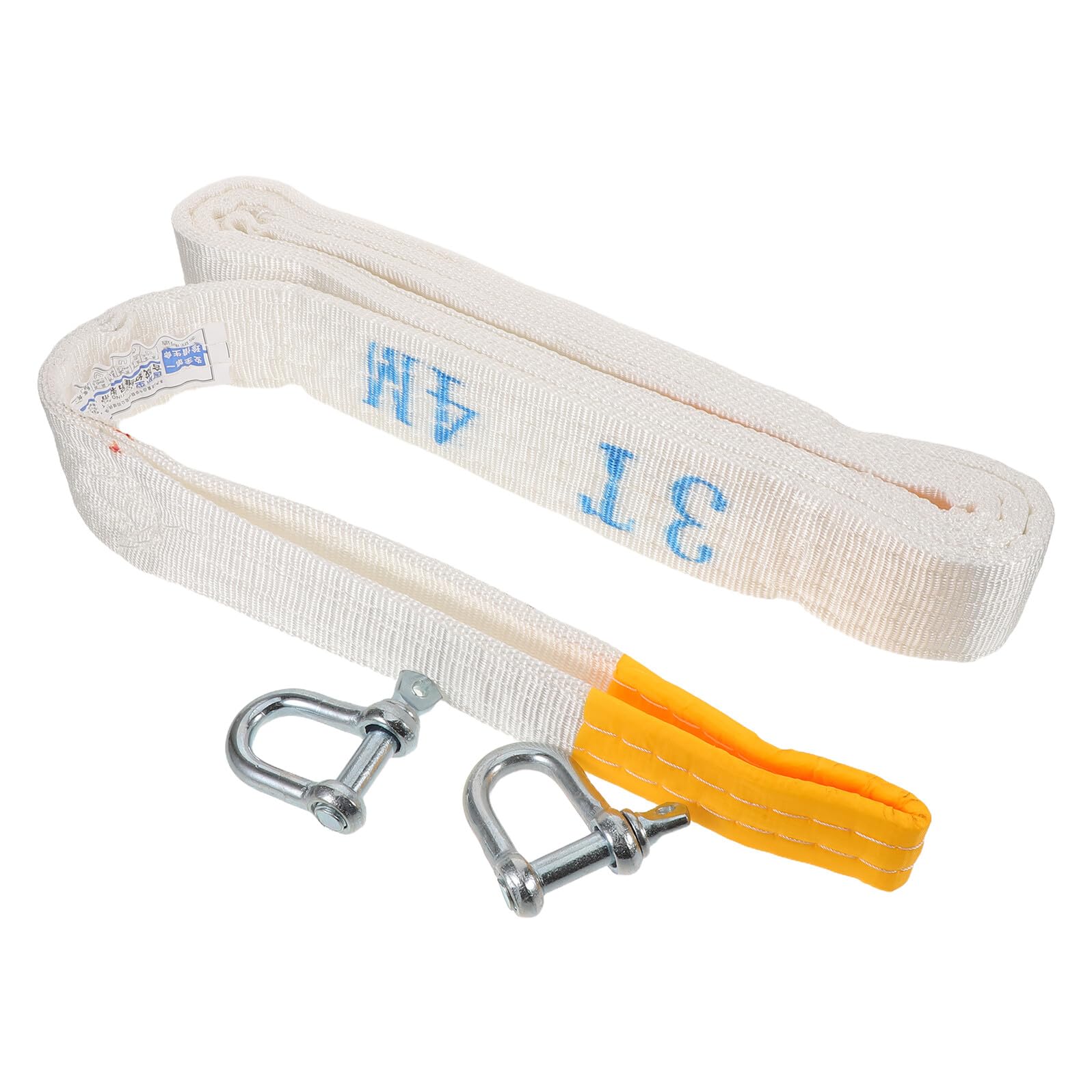 ABOOFAN Cinghia di Traino con Ganci per Auto 3 Tonnellate 4 Metri Fune di Trazione Resistente per Veicoli e Suv Attrezzatura di Traino Portatile per Emergenze Stradali e Soccorso