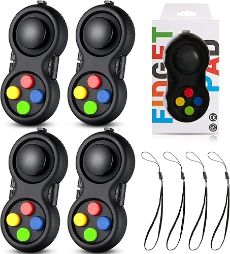 Miniatura 7 de 4 almohadillas controladoras de juego para ansiedad, llavero para adultos y adolescentes, mini cámara de mano, cubo para aliviar la ansiedad y el