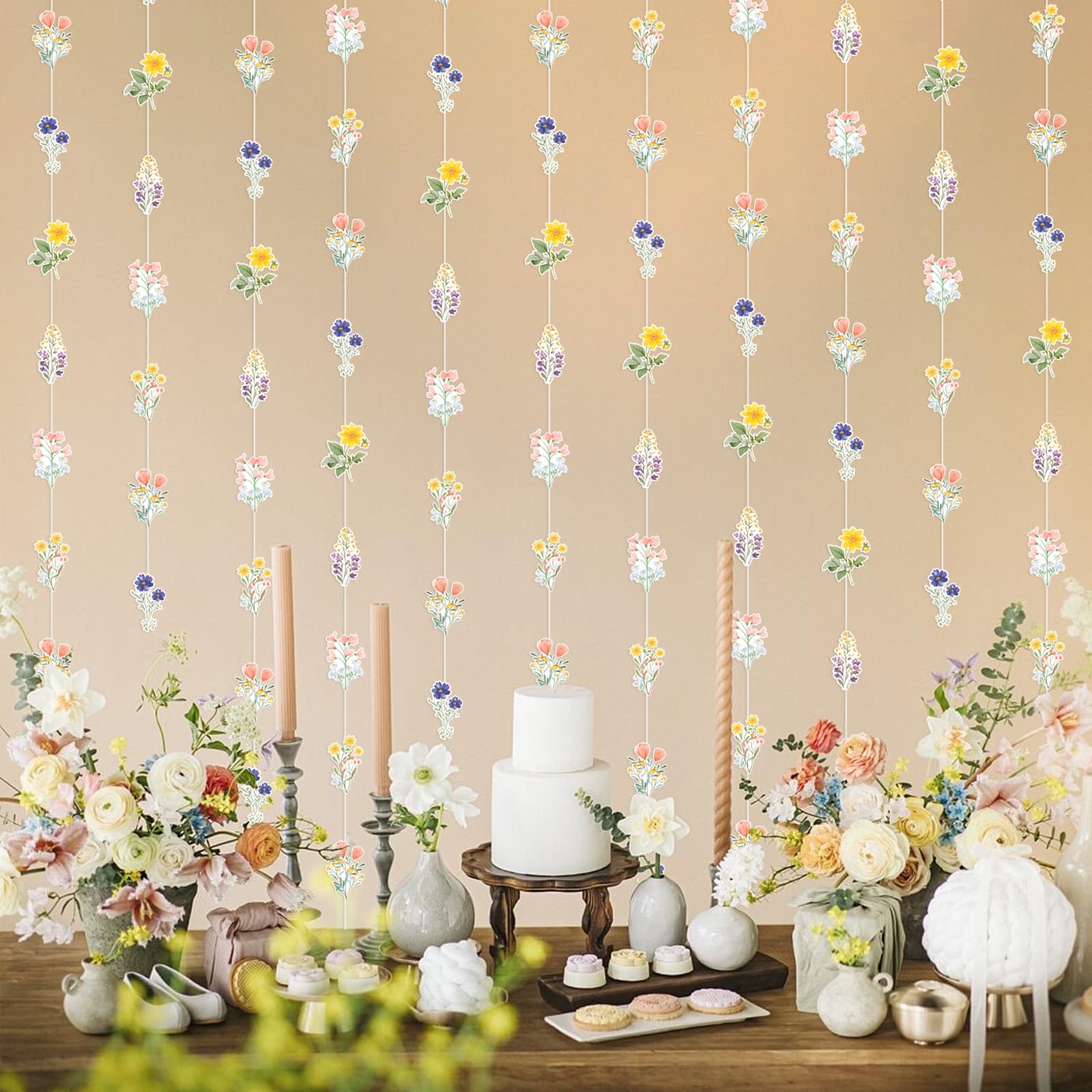JOYMEMO 8 Pcs Wildflower Garland Streamers - Image 4