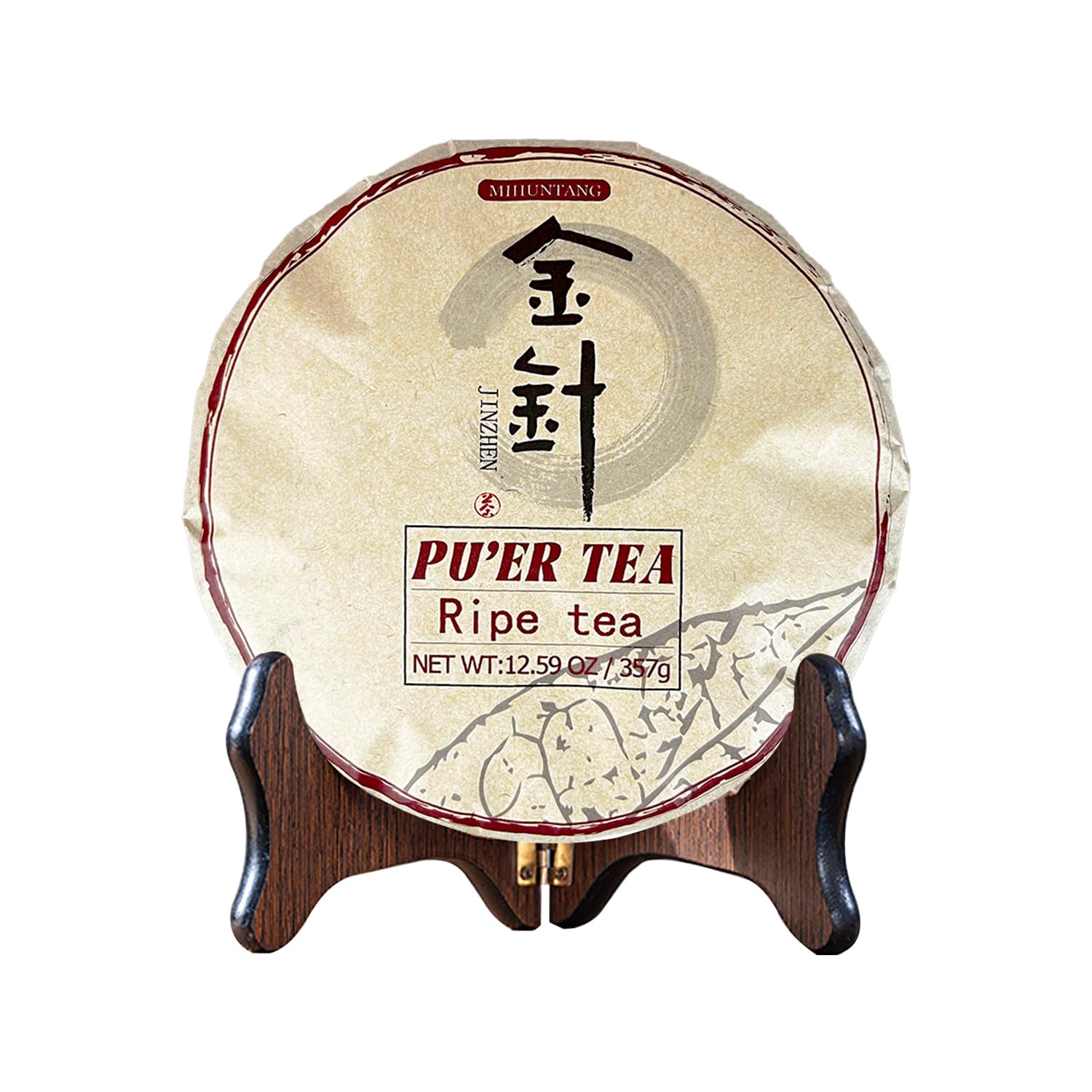 小岔巴 jin zhen tea 12.59 oz Palace tribute cake Yunnan Pu'er tea cooked tea 金针357g