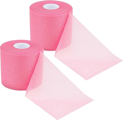 2 Rolls Pre wrap Athletic Tape, Foam Underwrap Tape Sports Tape Foam Underwrap Bandage for Ankles Wrists Hands and Knees, 2.75 Inches x 30 Yards