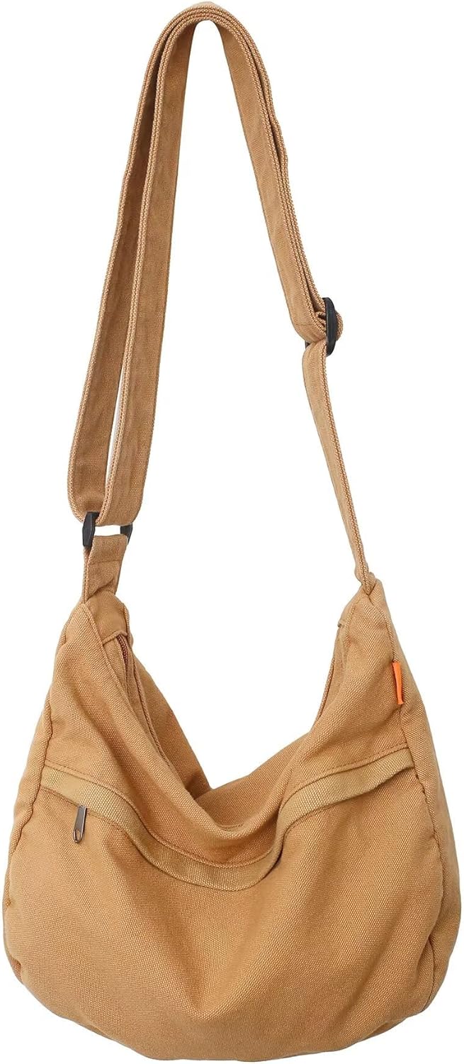 Hobo Crossbody Bags for Women, Canvas Messenger Bag Shoulder Tote Bag Travel Hiking Work