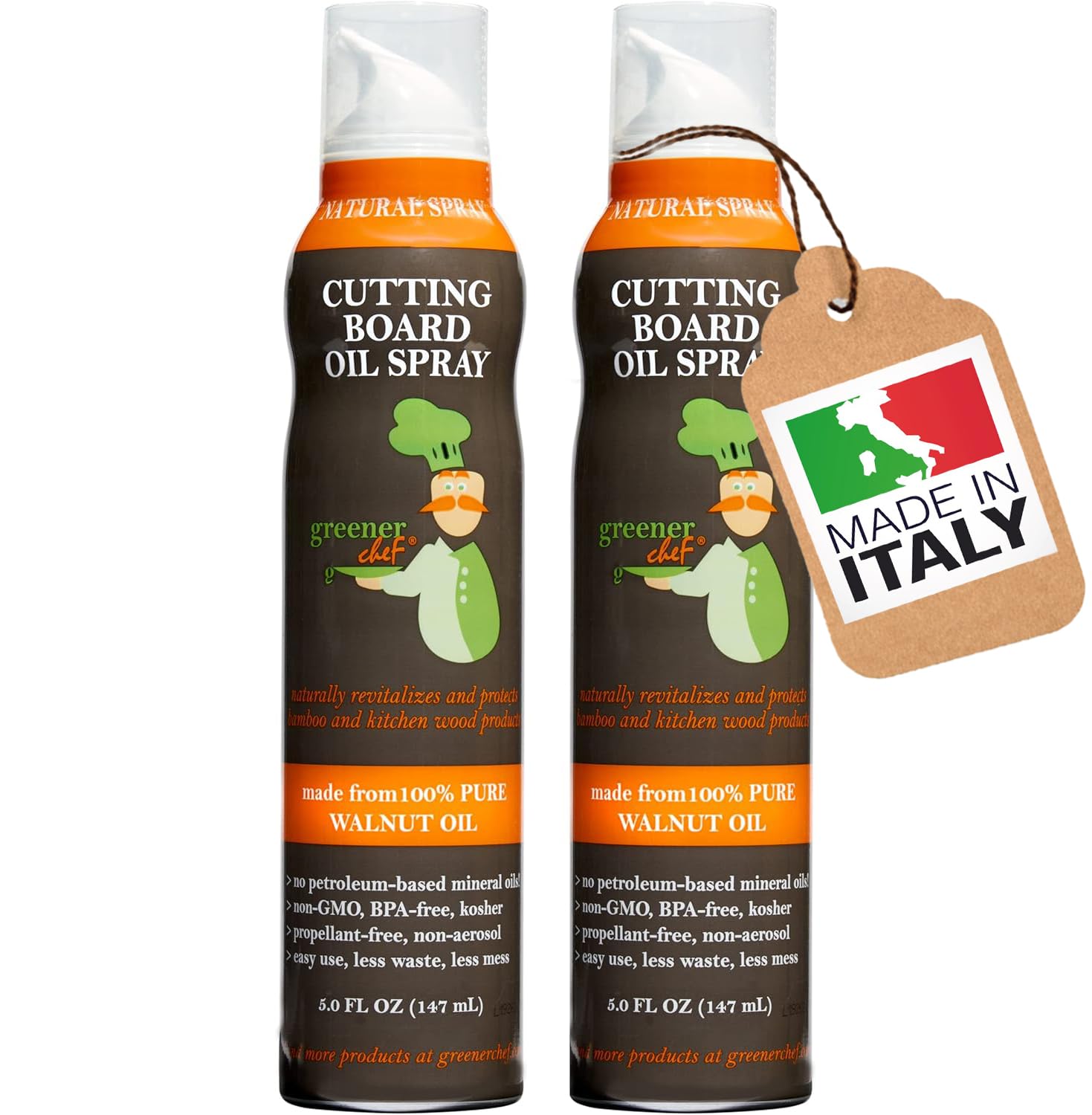 Greener Chef Cutting Board Oil Spray - 2 Pack