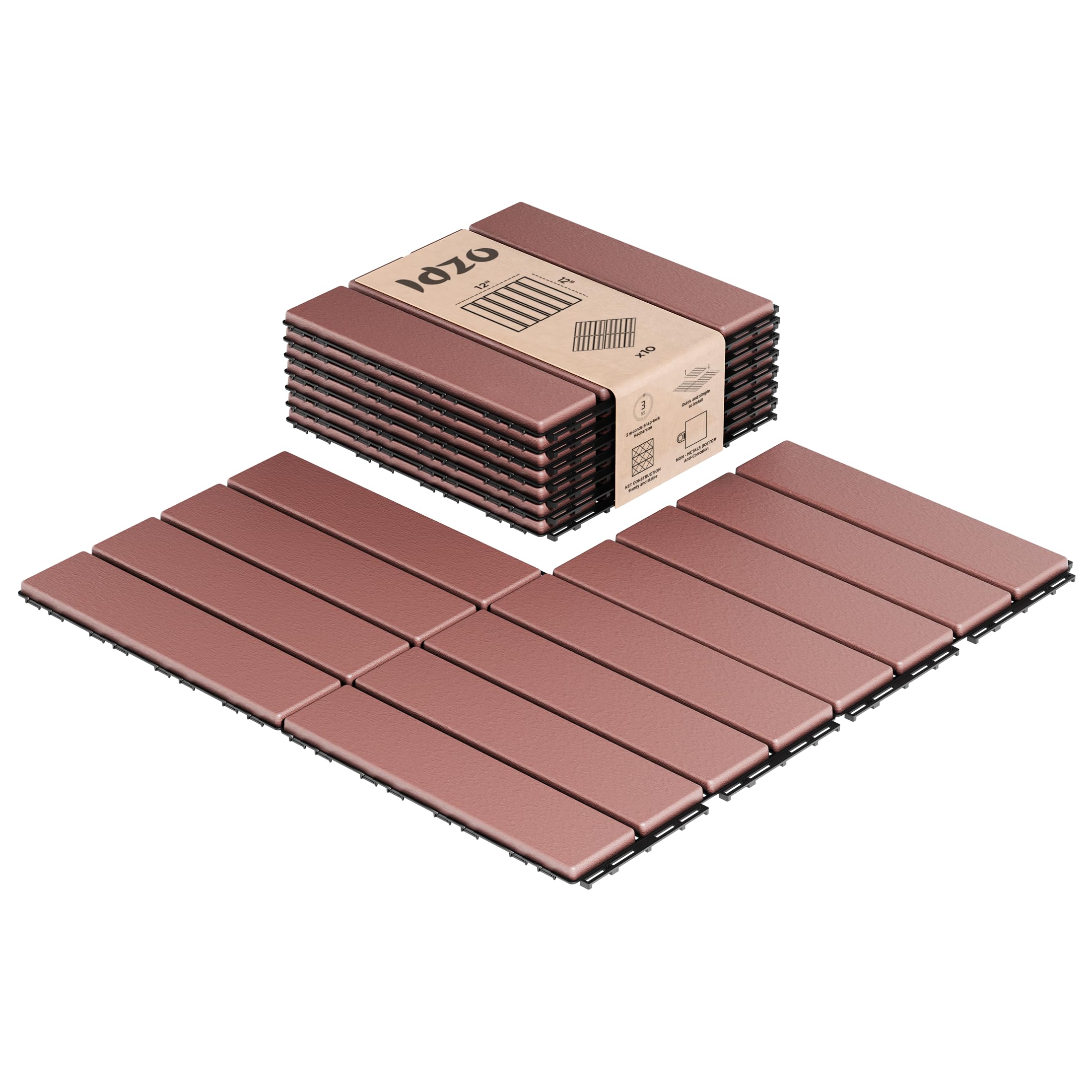 Amazon.com: IDZO Plastic Interlocking Deck Tiles - 9PCS Waterproof