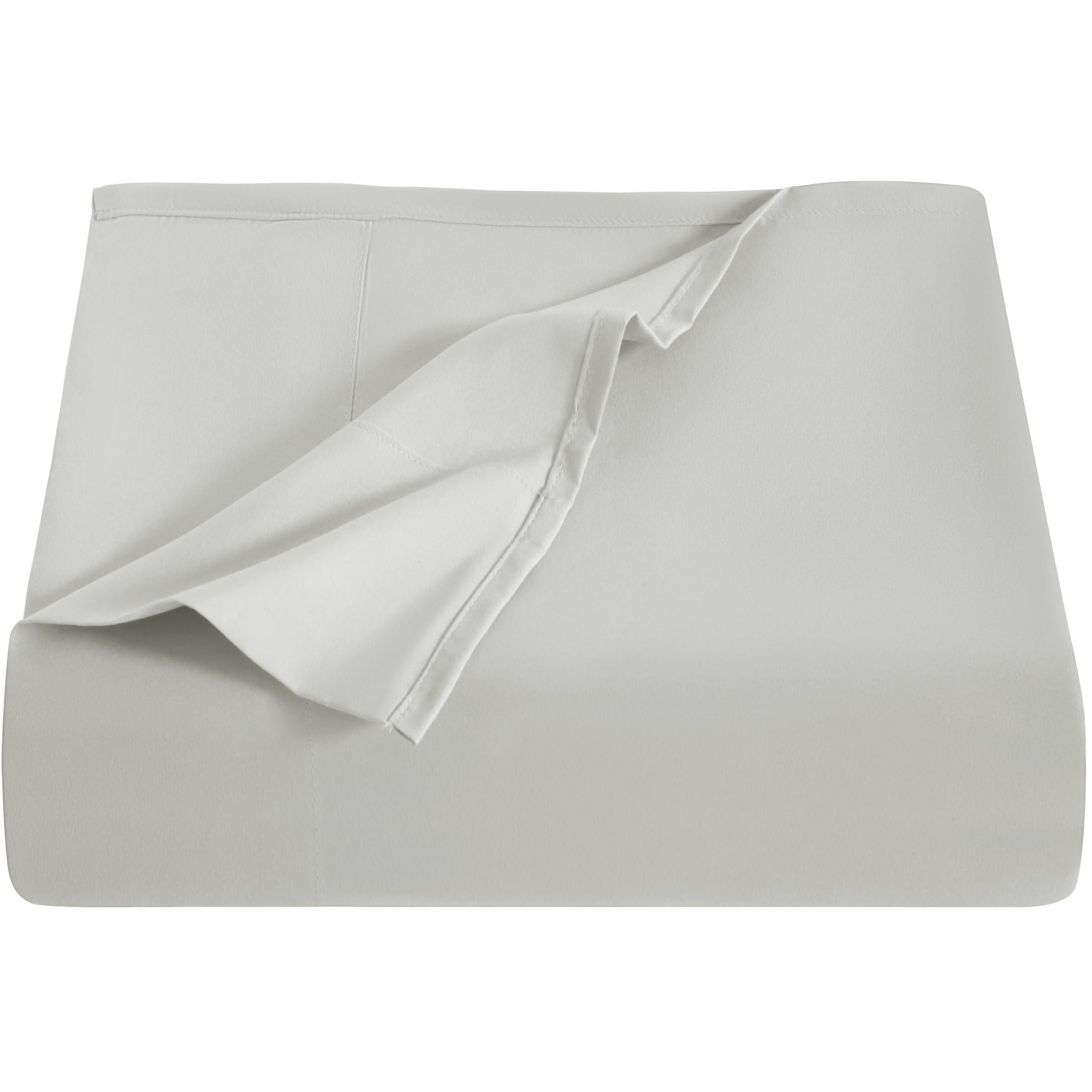 NTBAY Full Microfiber Flat Sheet, 81 x 96, Light Grey