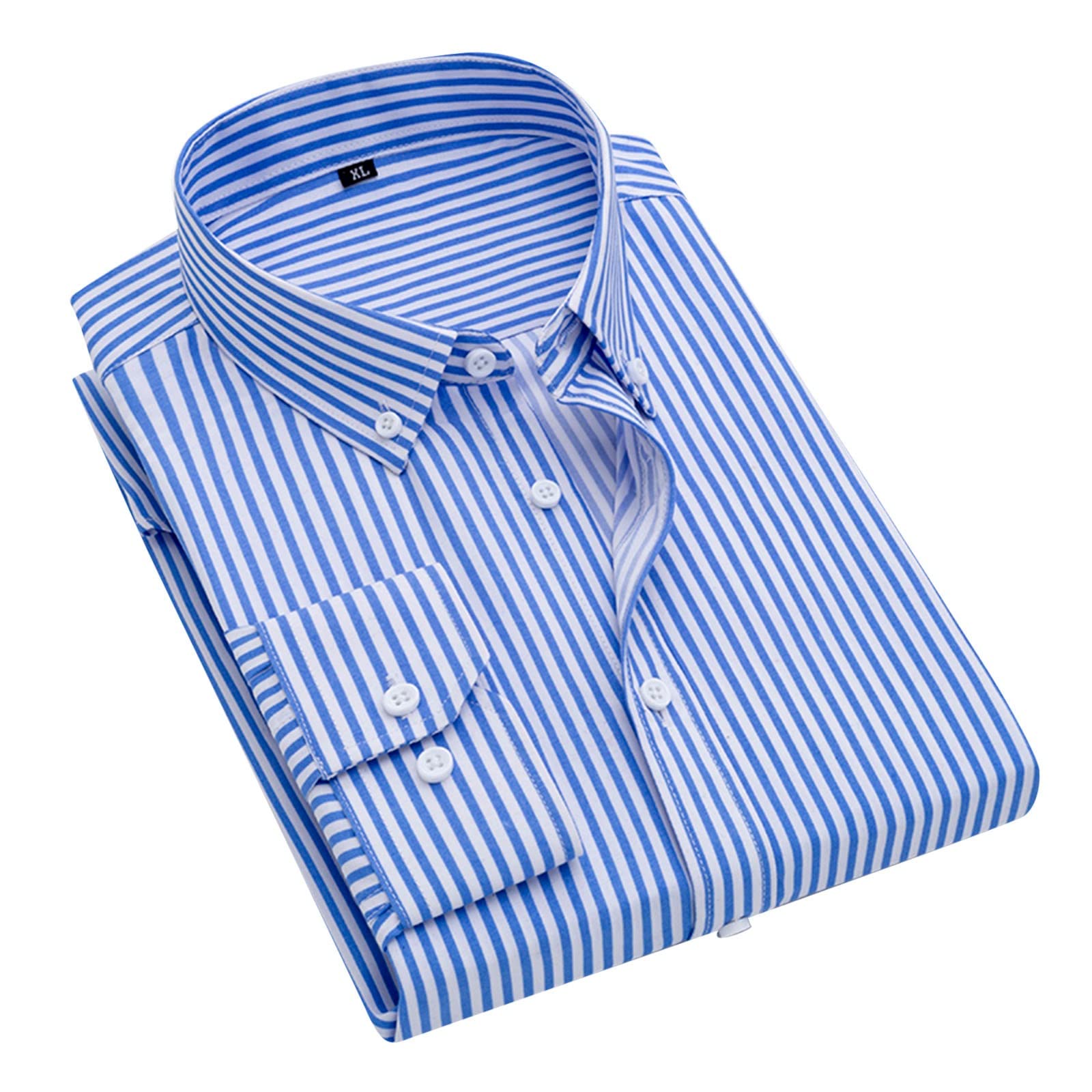 Fulidngzg Camisa para Hombre, Color Negro, Tallas Grandes, con Estampado Informal, Corte Ajustado, sin Planchado, Manga Larga, Camisa de Manga Larga, de algodón, Ajuste cómodo, Camisa de Negocios