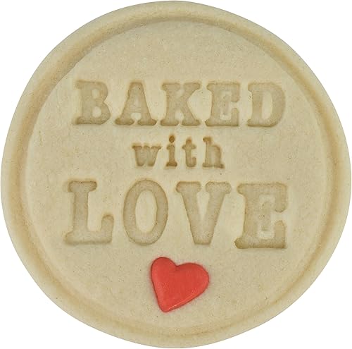 Miniatura 8 de R&M International 0412 Baked with Love - Sello para pastelería y galletas, color azul, 2.5 pulgadas