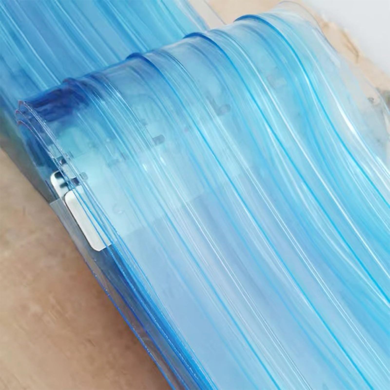 Rideau à Lamelles Verticales Rideaux Lanières PVC Isolation Thermique Air Curtain Entrepôts Chambres Froides(56.7" W x 82.7" L/144x210cm)
