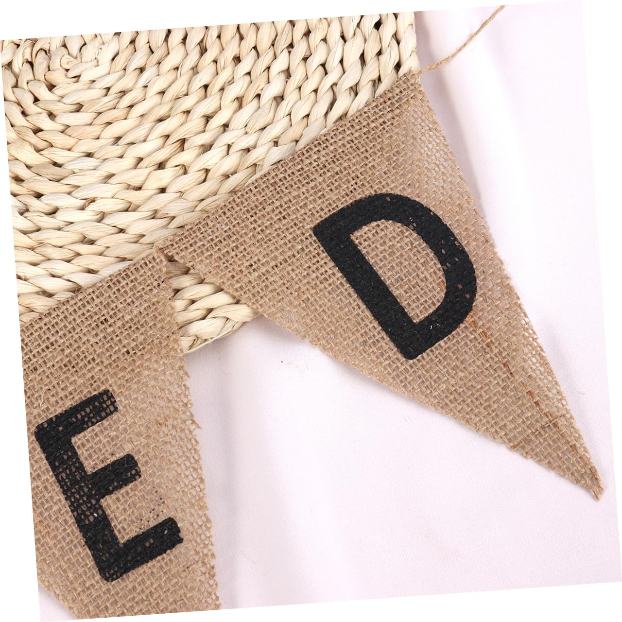 Abaodam 3 Stücke Verheiratet Banner in Sackleinen Leinen Dreieck Flagge Foto Prop Für Hochzeit Party Dekorationen