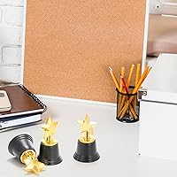 Vista 5 de Lawei Paquete de 32 mini trofeos de oro de 4.6 pulgadas, trofeos de plástico para recuerdos de fiesta, accesorios, recompensas, premios de juego