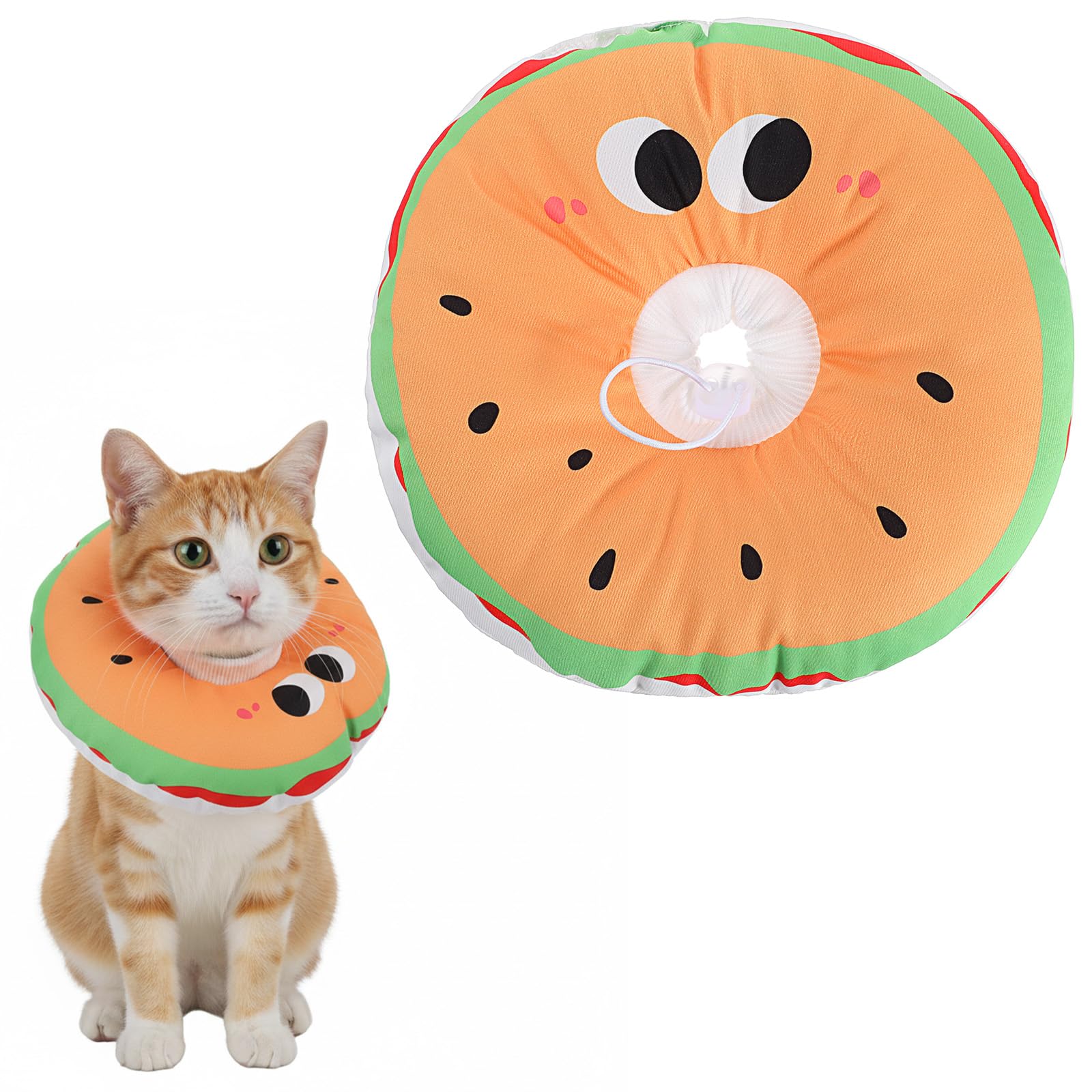 Photo 1 of Hadnves Cat Cone Collar Adjustable Soft Cat Cone to Stop Licking Scratching Comfy Elizabethan Collars Cute Lightweight Comfortable Donut Collar for Small Dogs Cats Kitten After Surgery