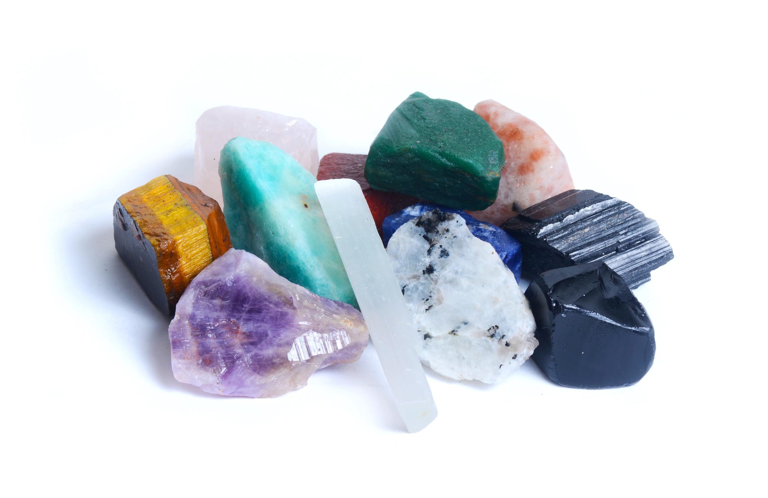 RR SHEIKH GEMS Natural Black Tourmaline Aventurine Amethyst Selenite Tiger Eye Jasper Obsidian Rose Quartz Healing Crystal Meditation Stones For Vastu Reiki Crystals (B0CM24TKZS) Amazon Price History, Amazon Price Tracker