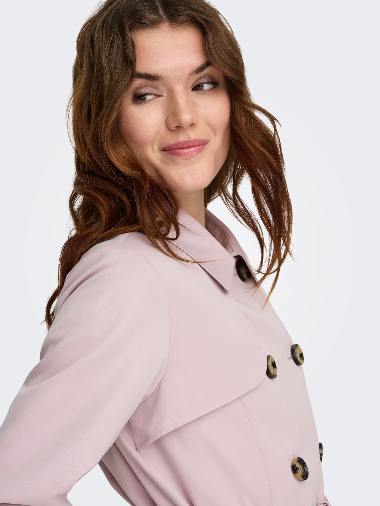 ONLY Damen Onlvalerie Trenchcoat Otw Noos Zweireihiger Trenchcoat (1er Pack)