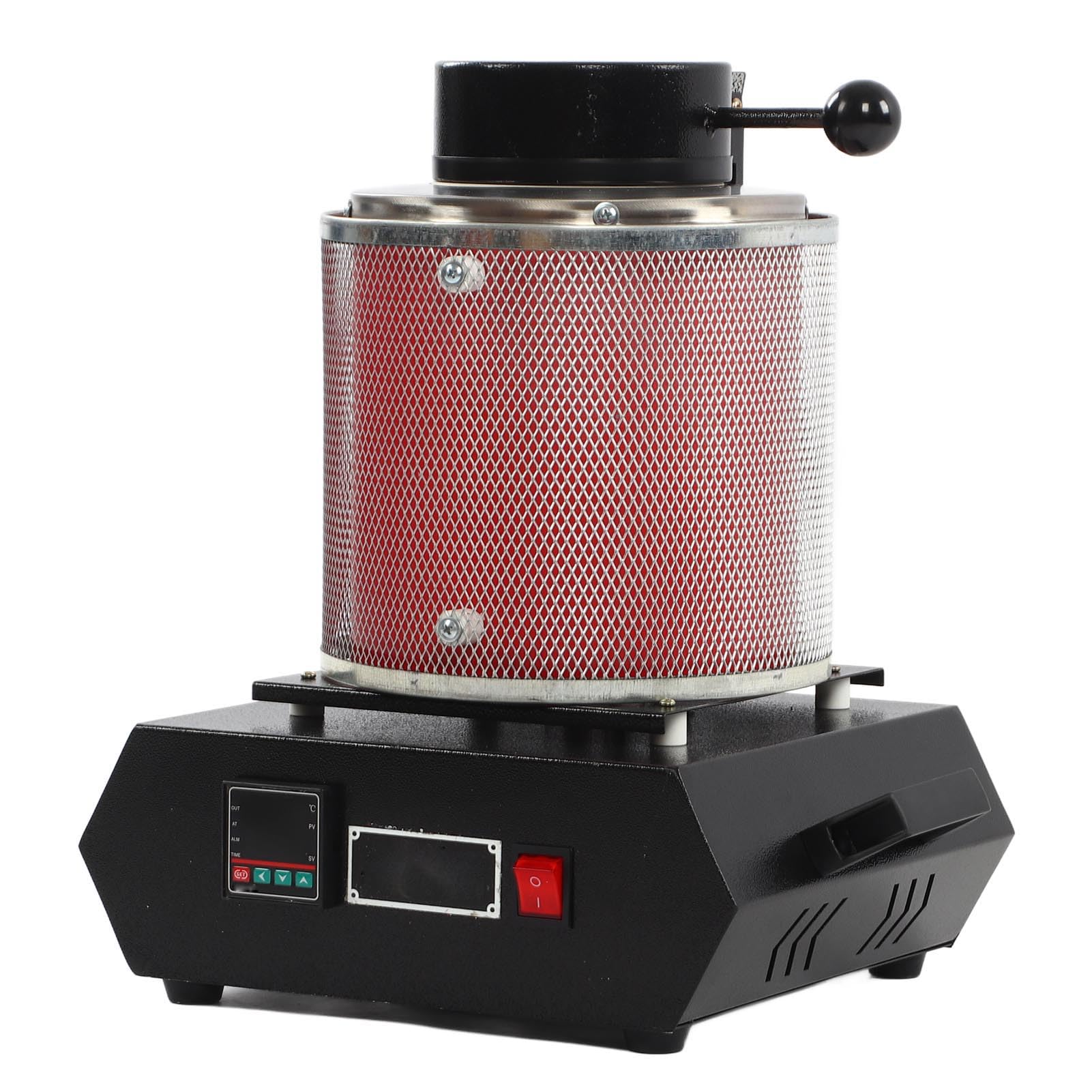 Forno di Fusione Elettrico Rosso da 3 Kg Forno di Fusione Dell'Oro Forno di Fusione Dell'Oro per Gioielli Metallo Oro Argento (Spina UE 220 V)