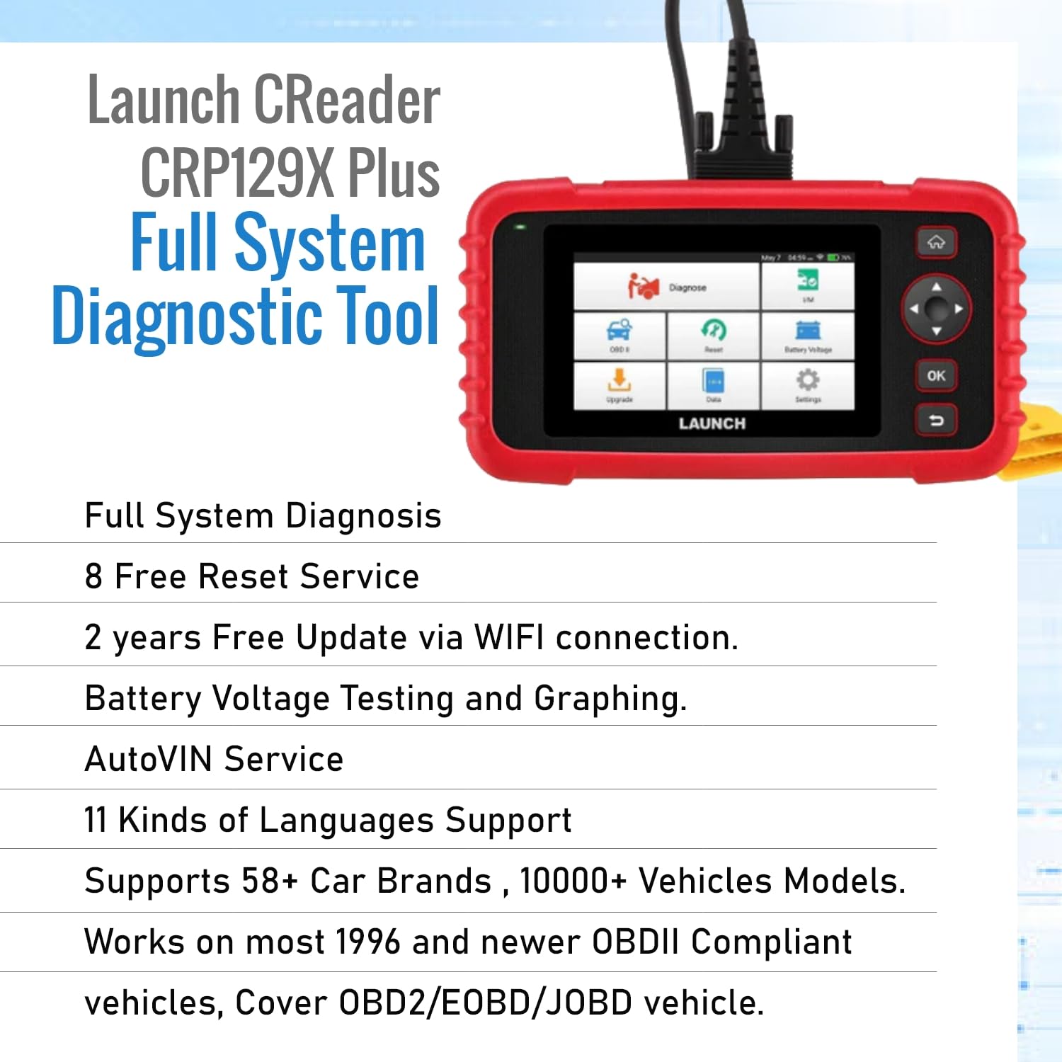 OBD DYNAMICS 2024 LAUNCH CReader CRP129X Plus Full System