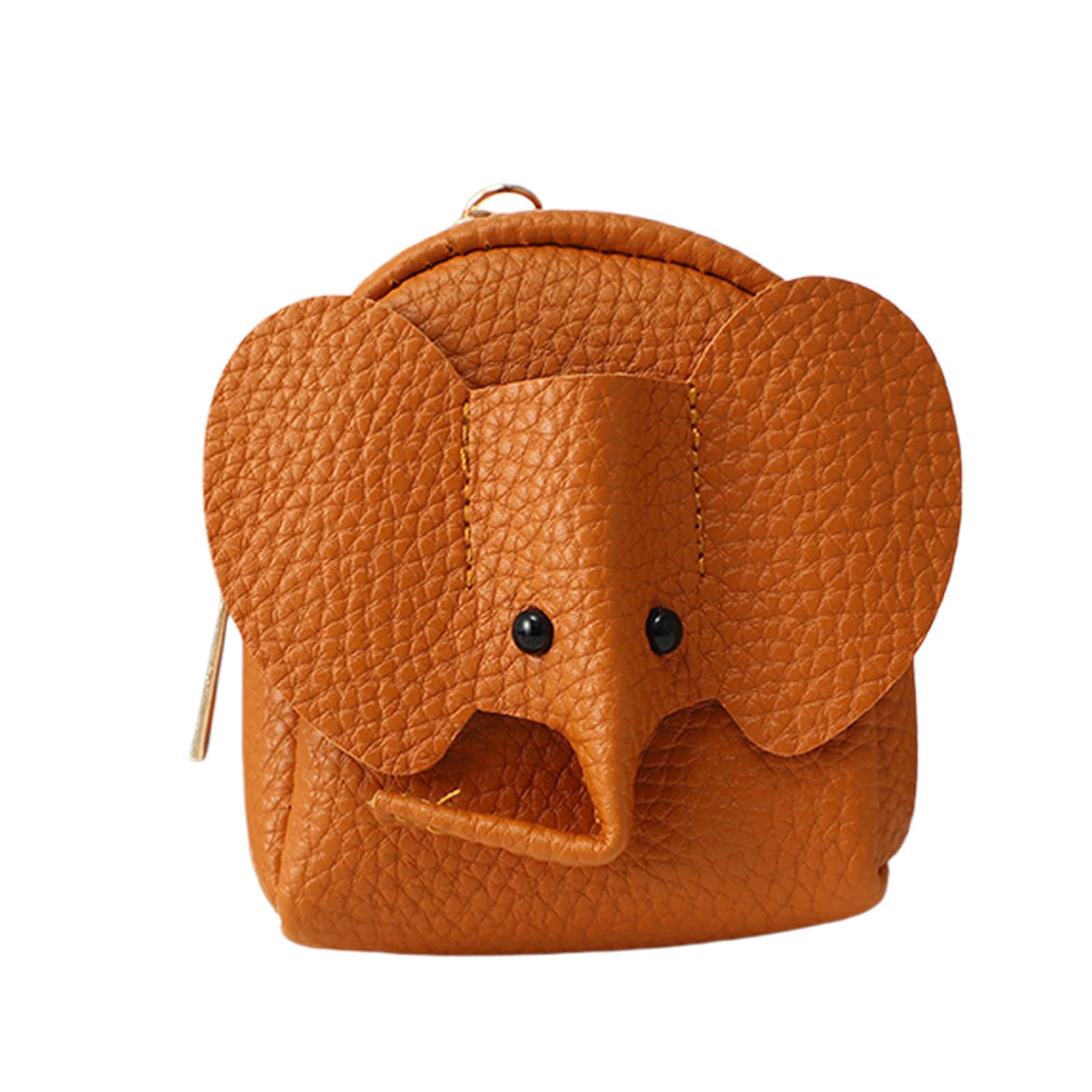 Mekalero PU Elephant Storage Bag Change Purse Miniature Zipper Wallet for Pocket Handbag School or Daily Use Pocket Pouch