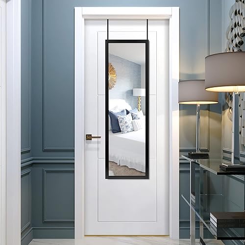 Miniatura 2 de NicBex Espejo sobre la puerta espejo de puerta de longitud completa para dormitorio dormitorio vestidor colgar sobre la puerta o inclinado o montar