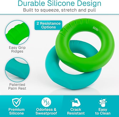 Miniatura 3 de Vive Entrenador de fuerza de agarre, ejercitador fortalecedor de manos, muñecas y dedos para terapia y rehabilitación, equipo de entrenamiento de